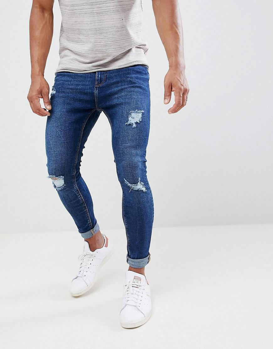 Bershka Denim Super Skinny Jeans With 