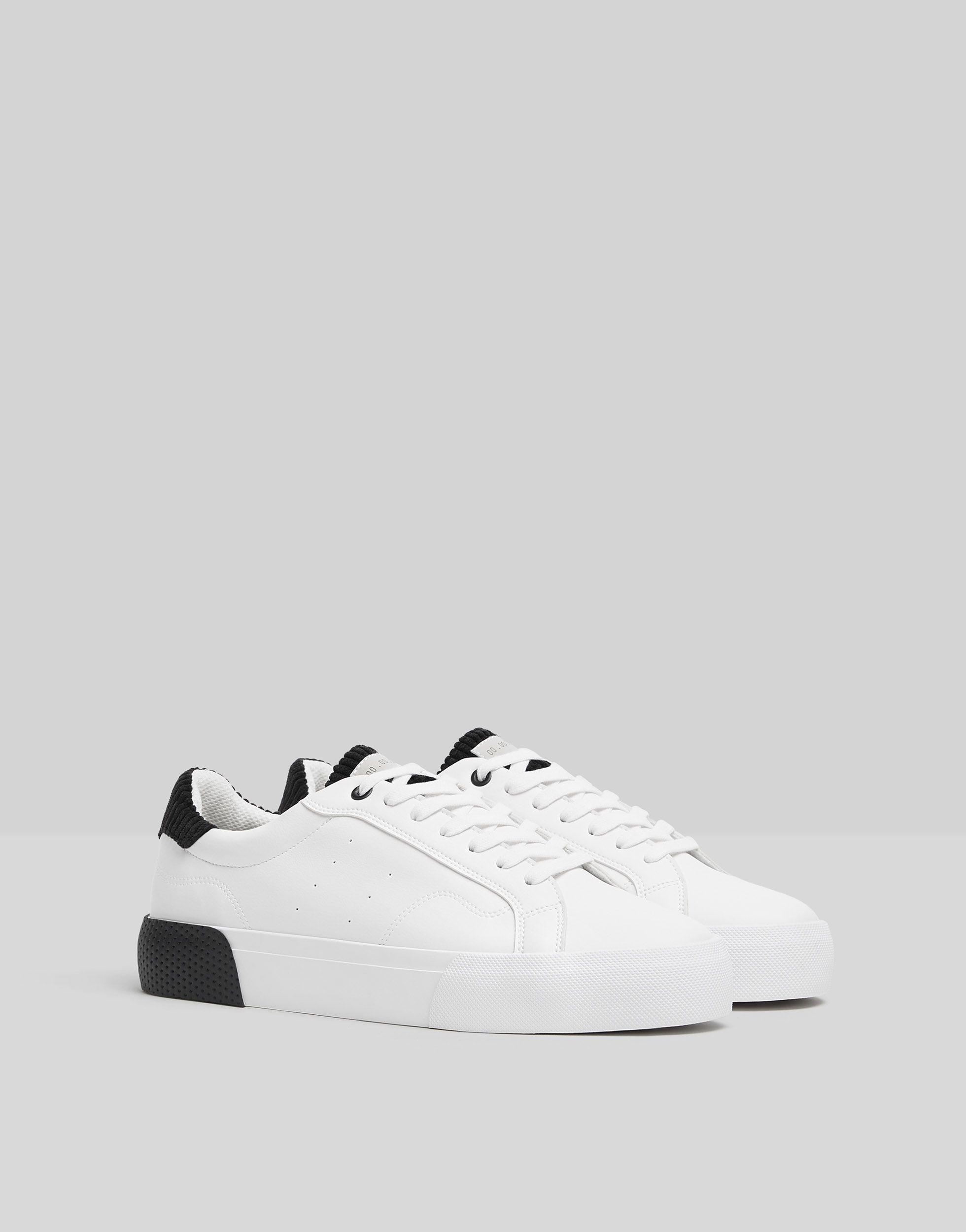 Bershka Sneakers With Contrast Panels in White for Men | Lyst