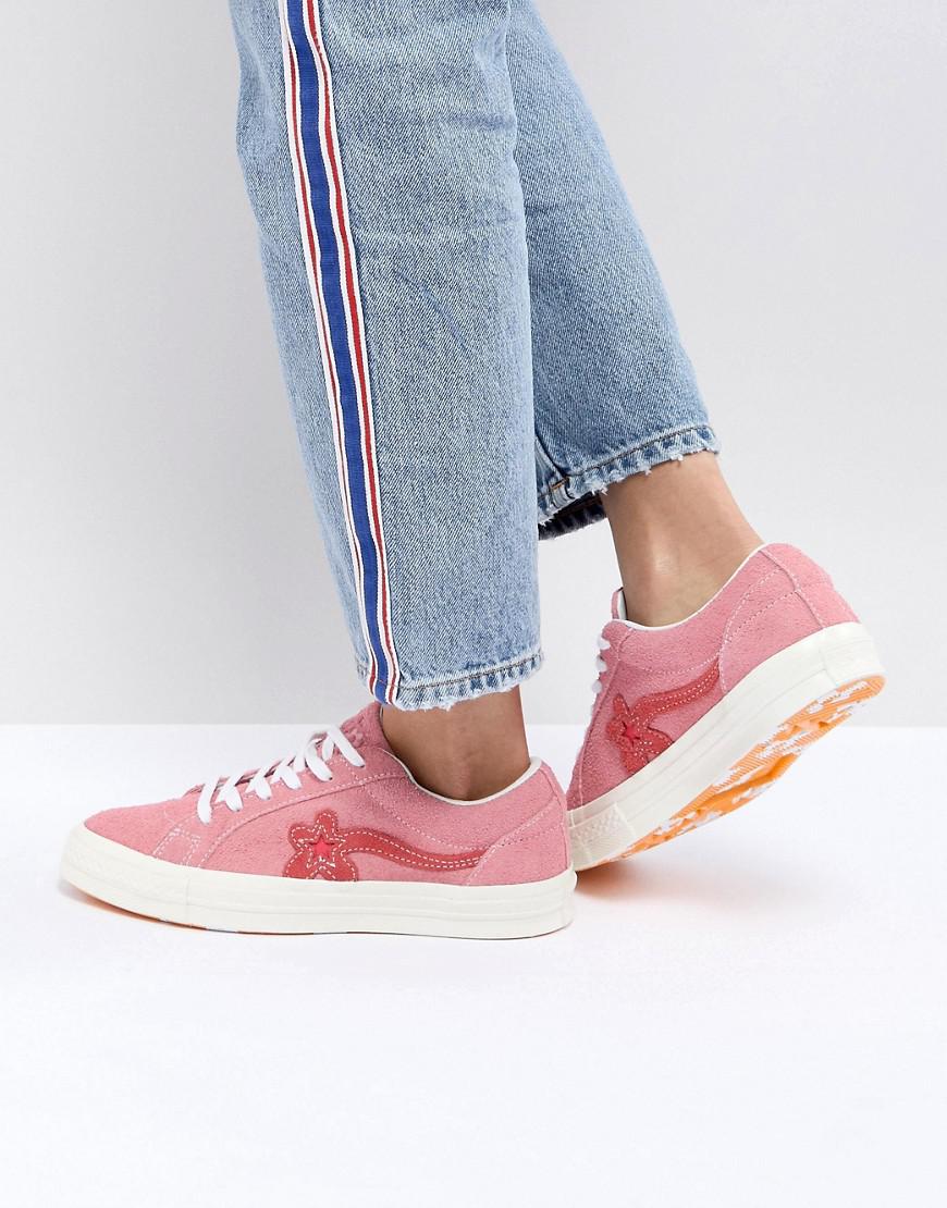 Behandling stereoanlæg paperback Converse X Tyler The Creator Golf Le Fleur One Star Trainers In Pink in  Blue | Lyst