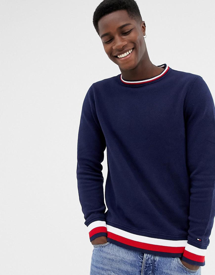 tommy hilfiger blue jumper mens