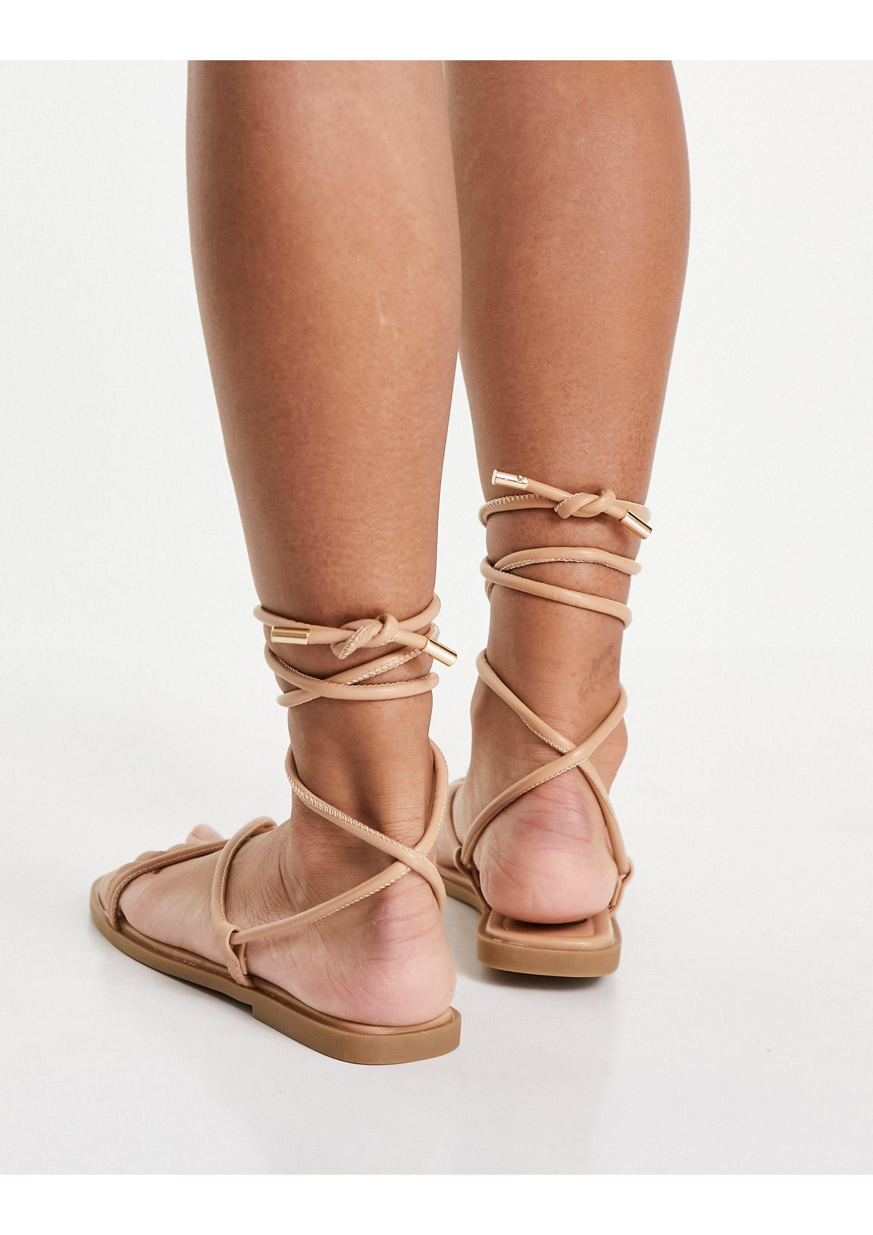 Missguided Toe Post Sandals With Tie Up Detail | Lyst