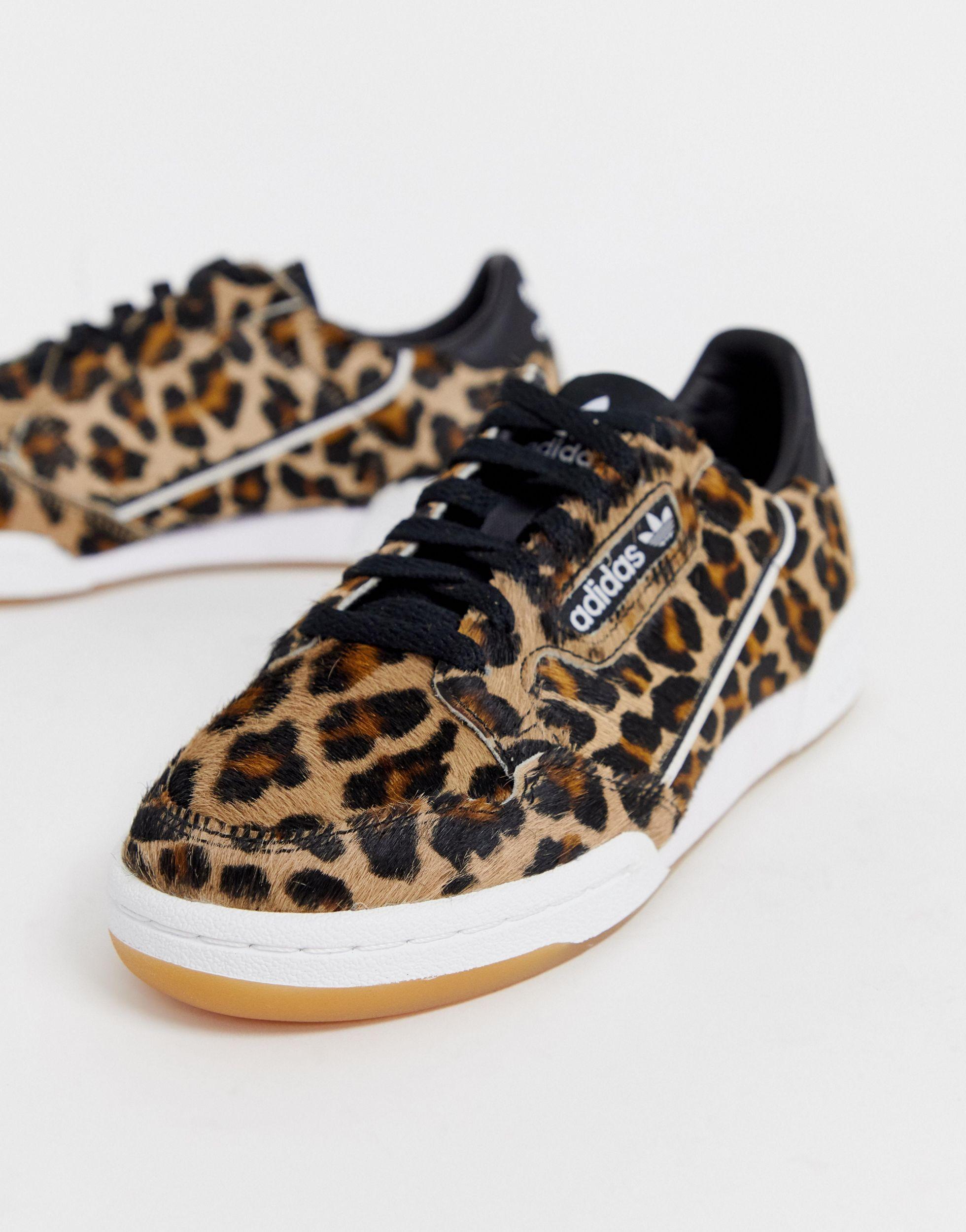 adidas Originals – Continental 80 – Sneaker mit Leopardenmuster in Schwarz  | Lyst DE
