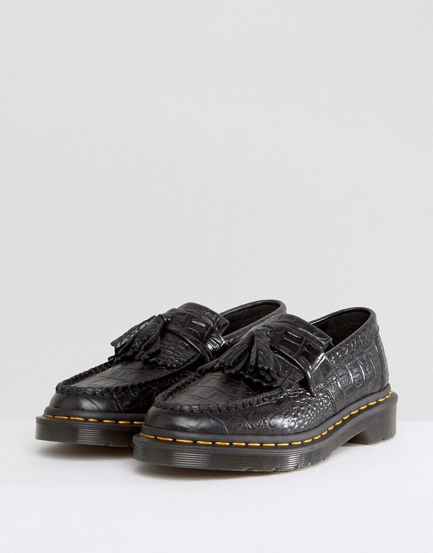 hoeveelheid verkoop element optellen Dr. Martens Adrian Croc Tassle Loafers in Black | Lyst