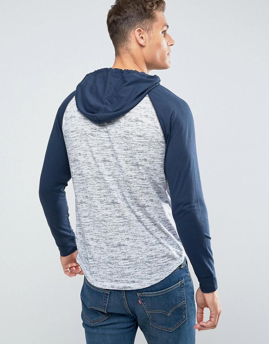 Hollister Cotton Long Sleeve Top Hooded Icon Logo Slim Fit In Black