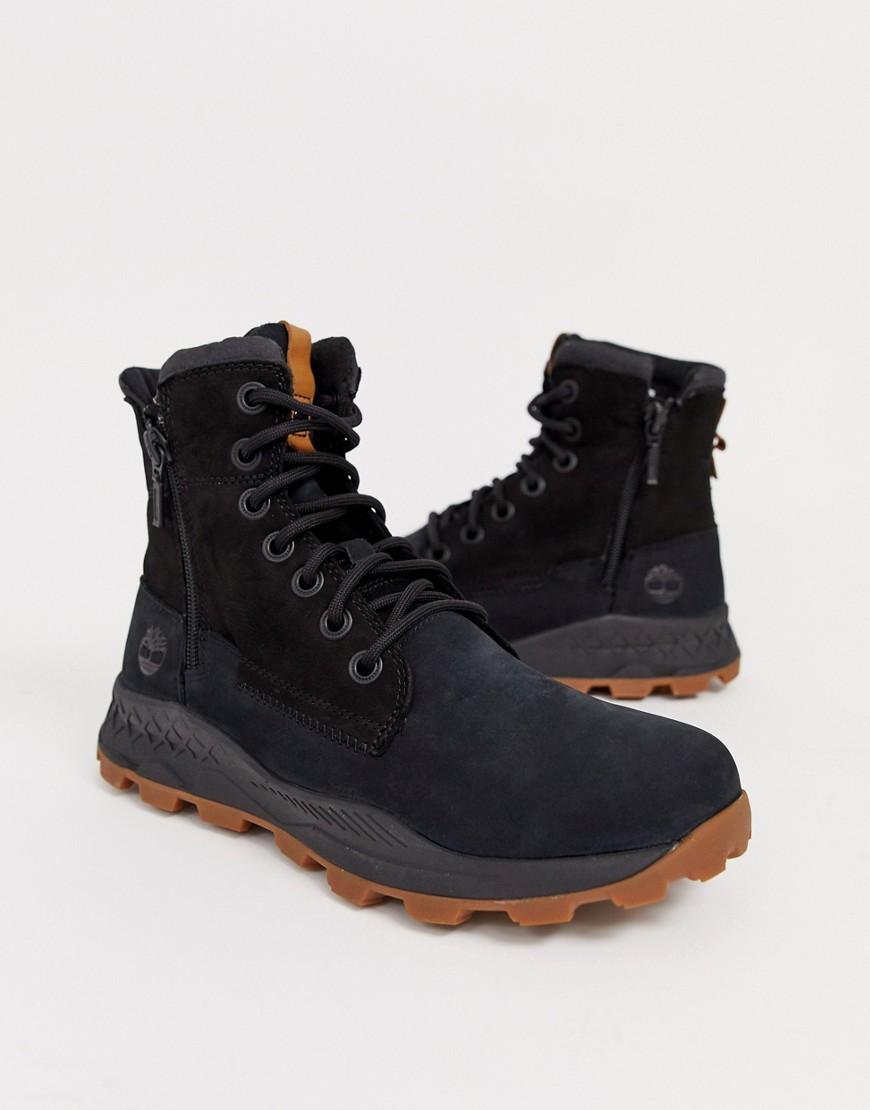 Timberland Brooklyn Side Zip Boots in Black for Men | Lyst
