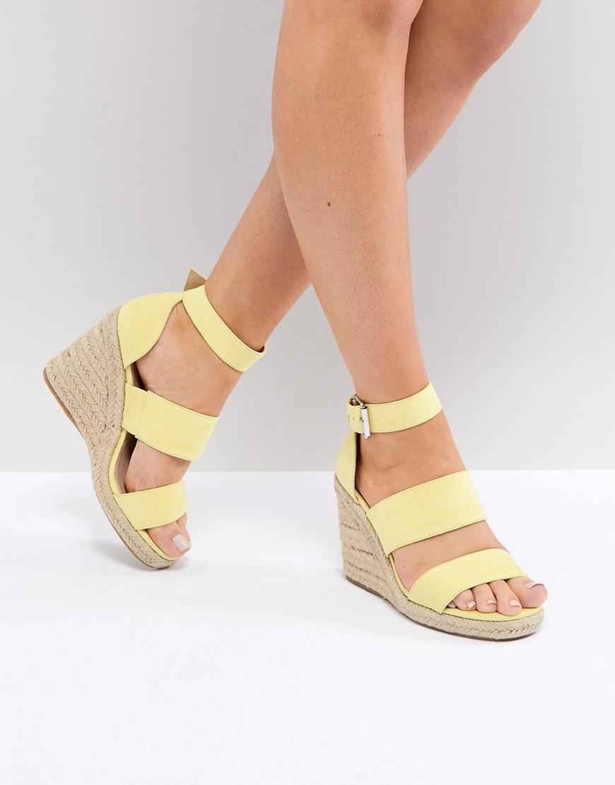 yellow espadrilles wedges