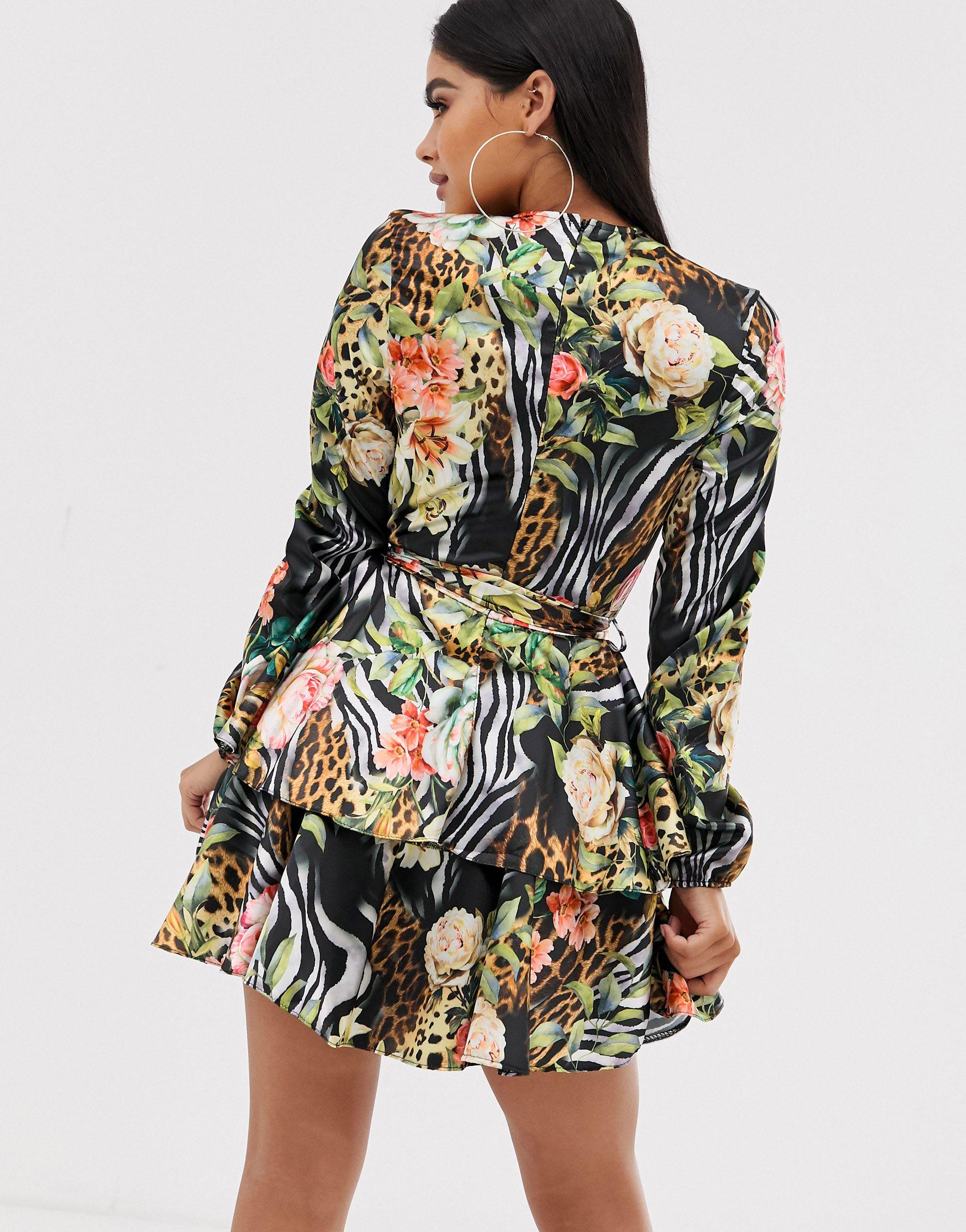 john zack plunge skater dress