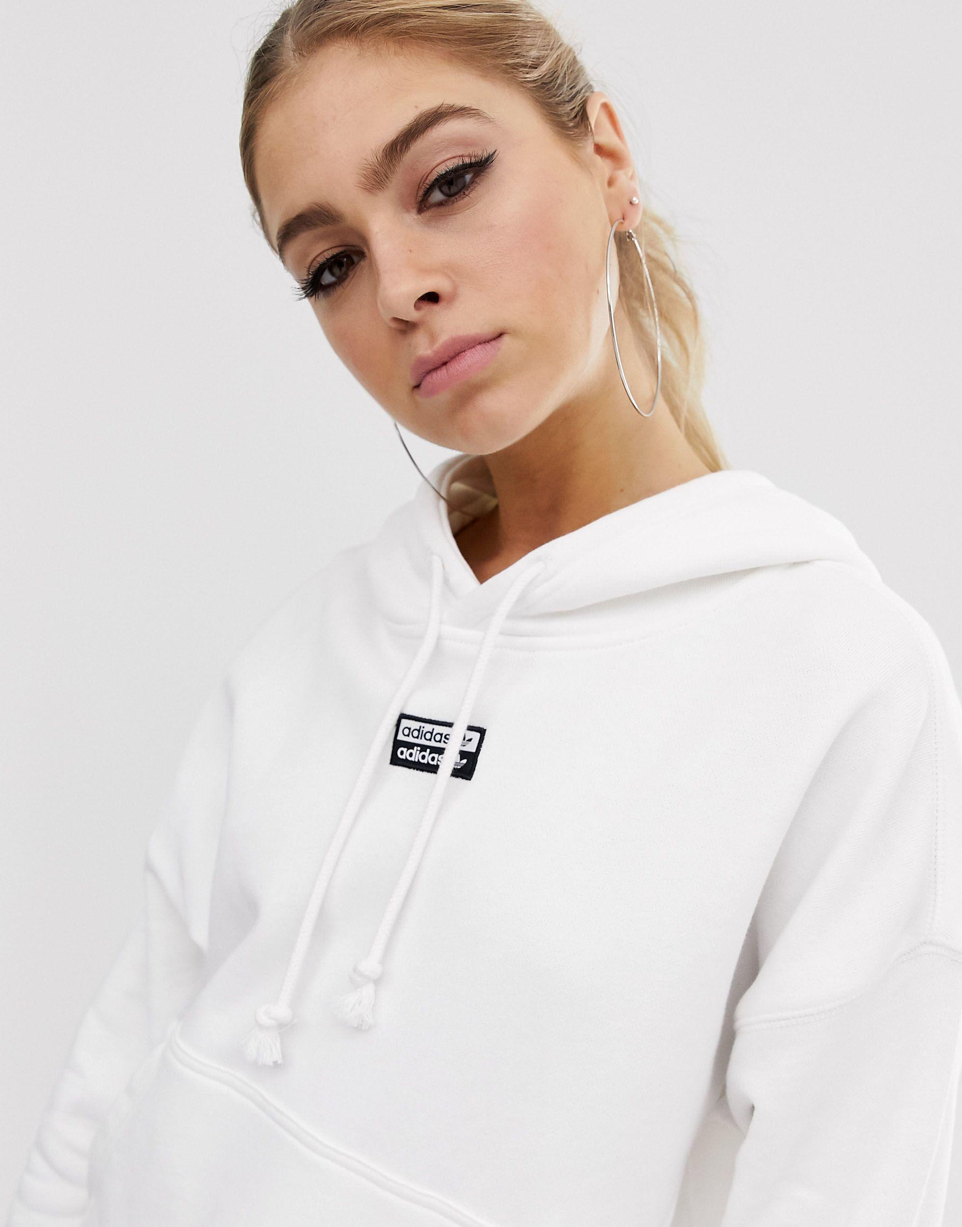 Adidas originals ryv hoodie in white sale