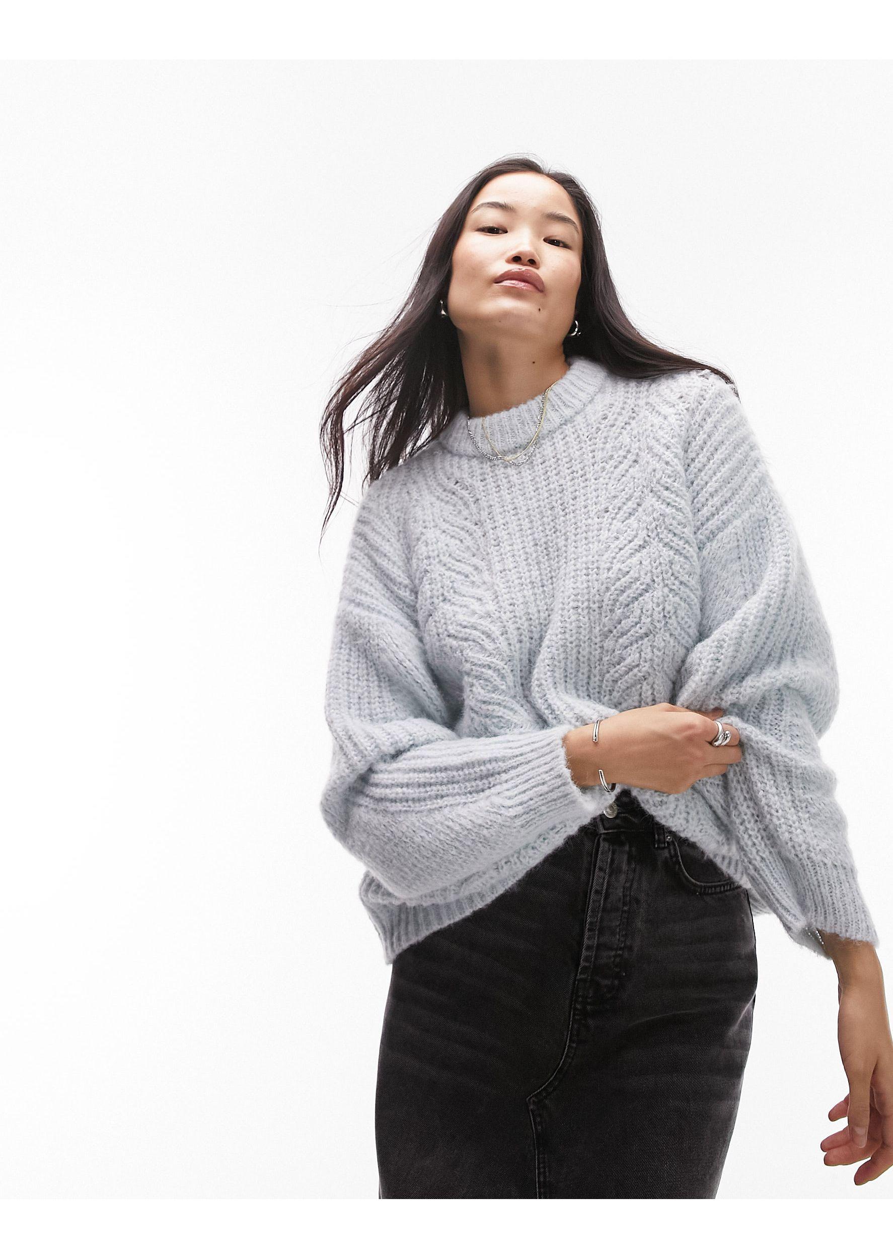 Topshop top grey jumper
