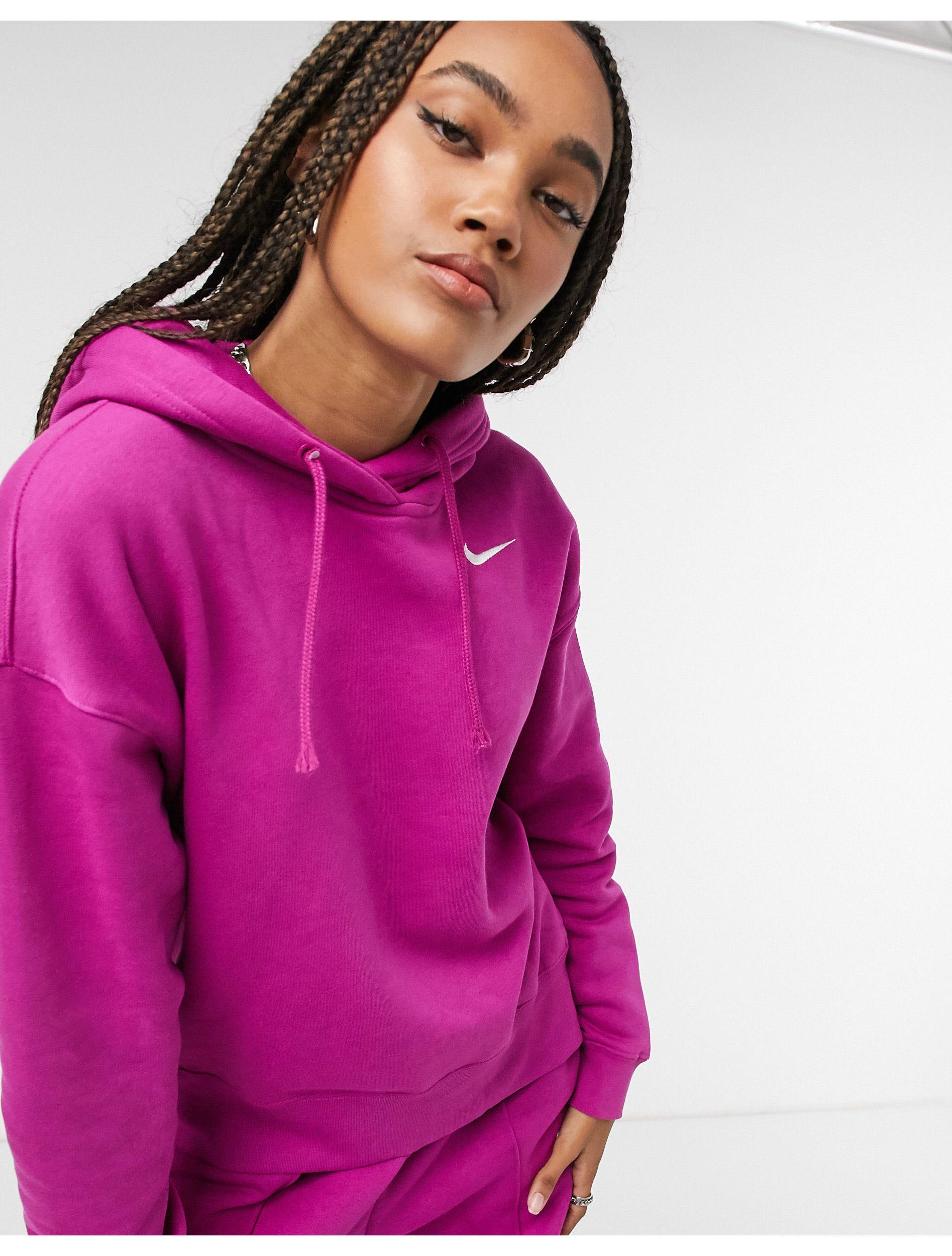 nike purple swoosh hoodie