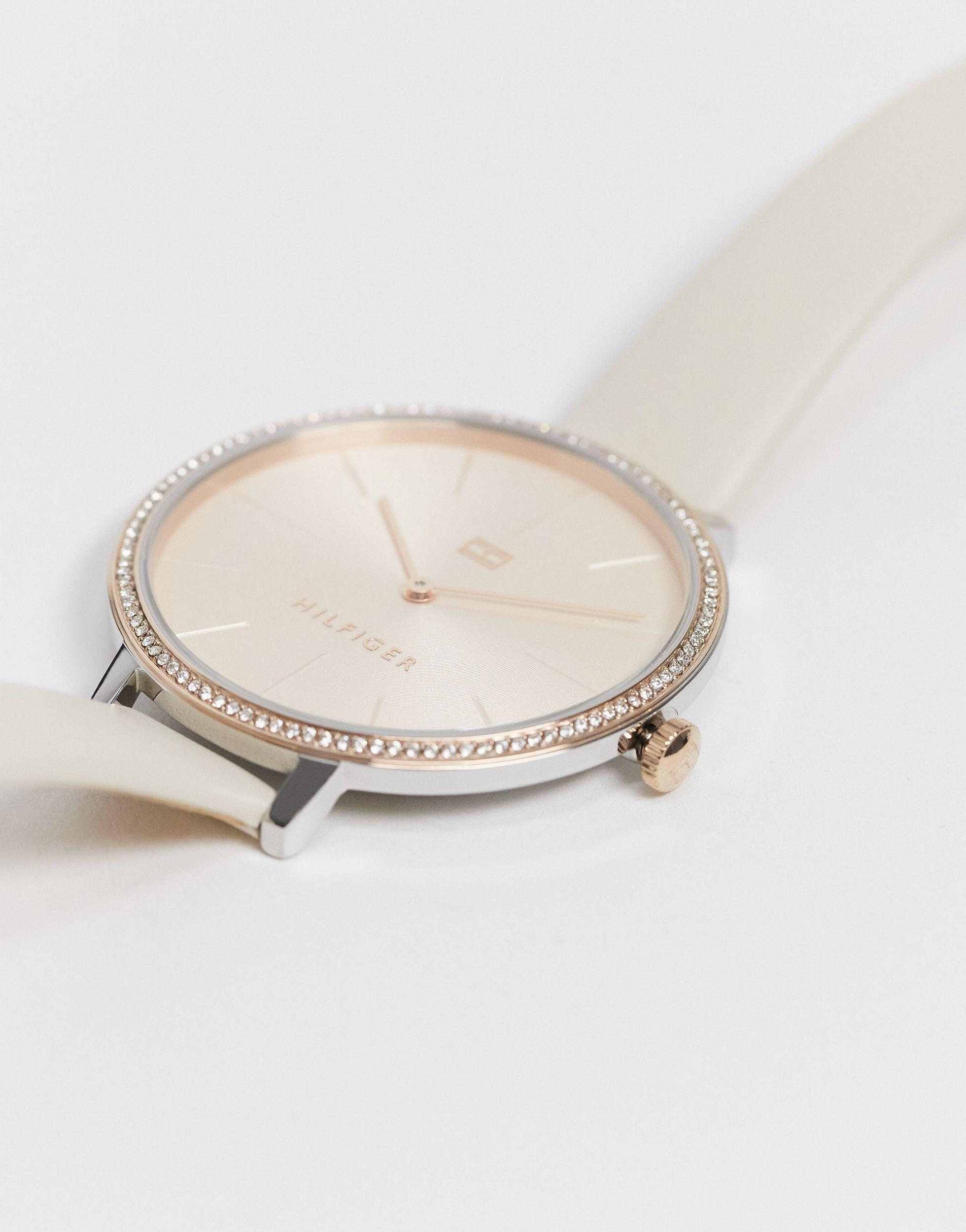 Tommy Hilfiger Leather Kelly Minimal Watch in Pink | Lyst