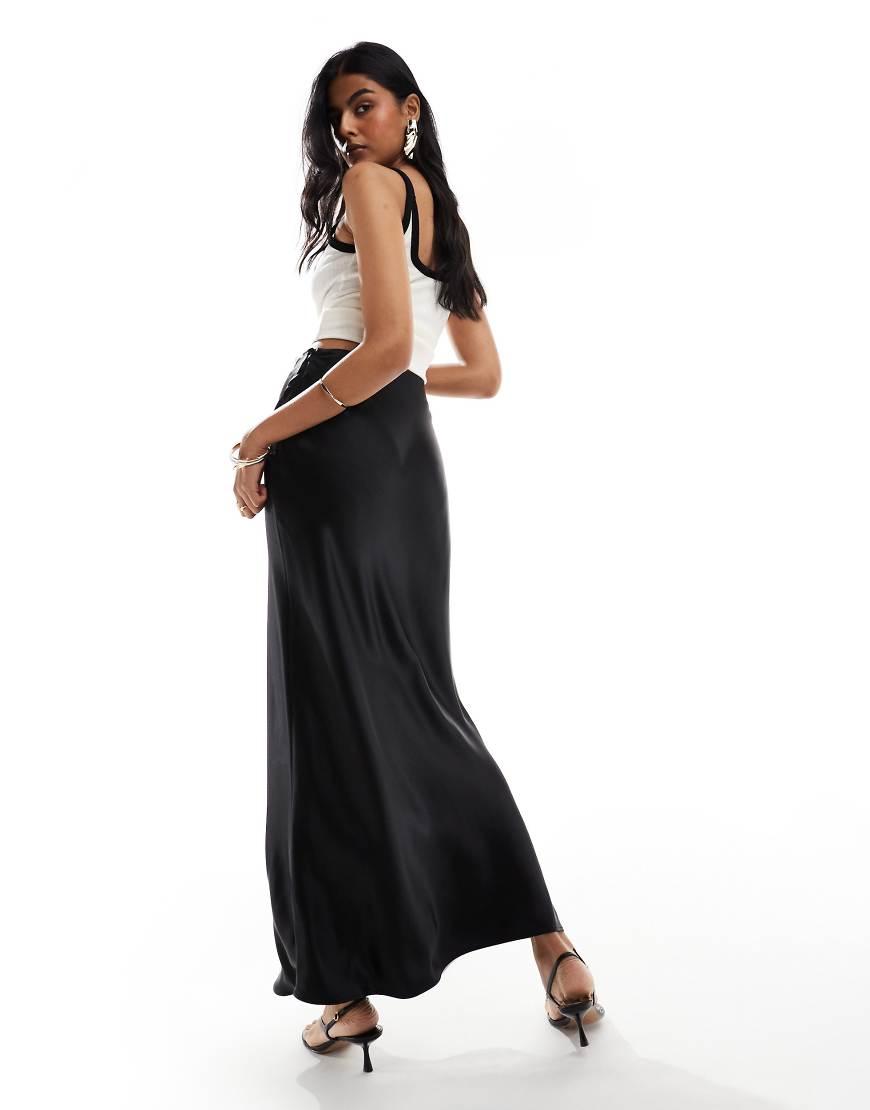 Black maxi skirt designer online