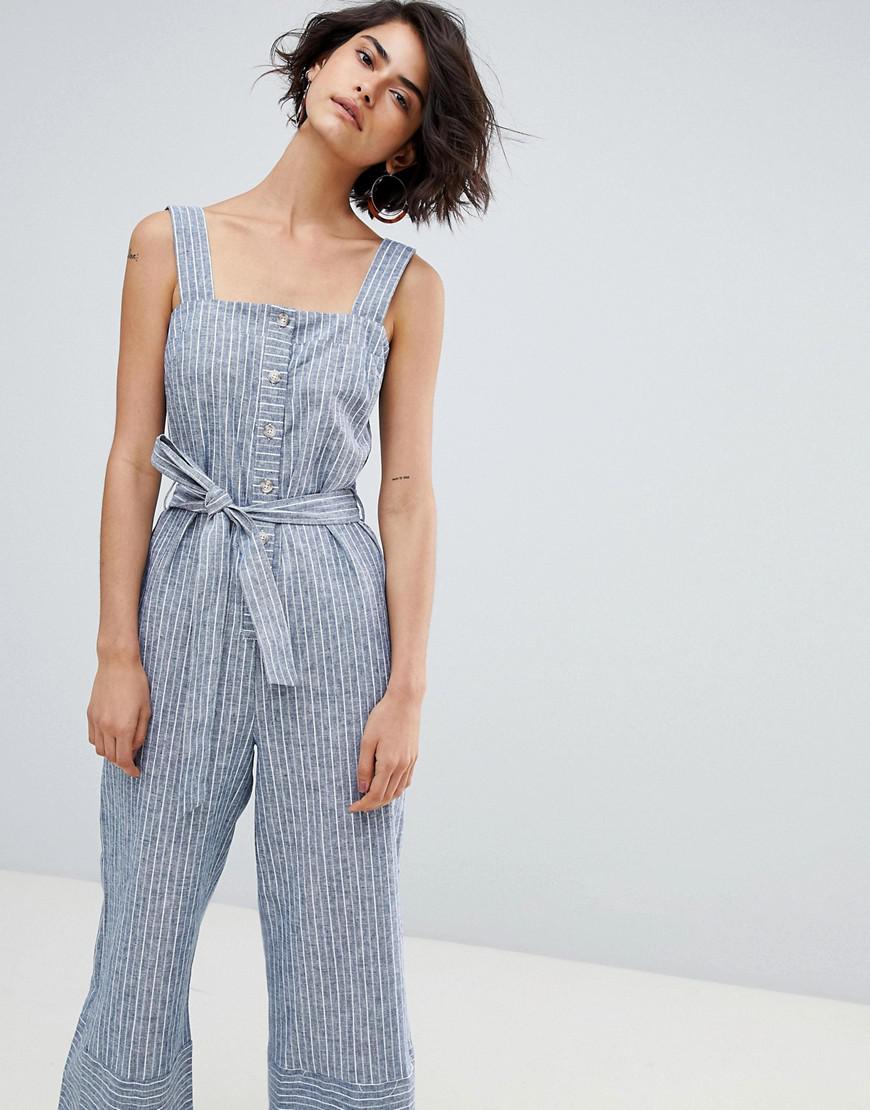warehouse stripe jumpsuit