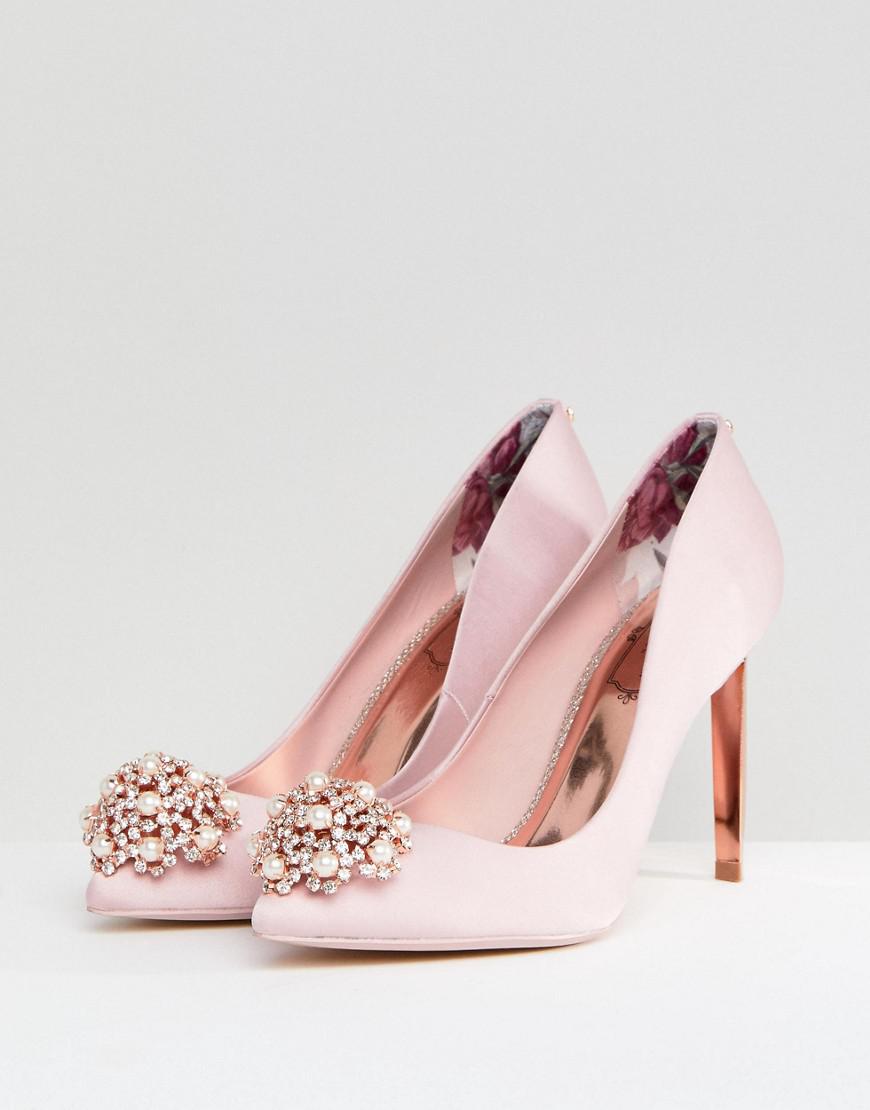Ted Baker Peetch Light Pink Embellished Shoes | Lyst