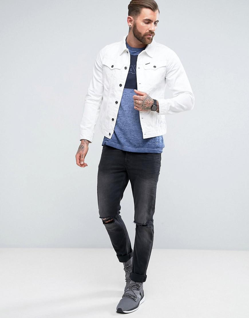 G-Star RAW Denim 3301 Mr Deconstructed 3d Slim Jacket in White for Men |  Lyst