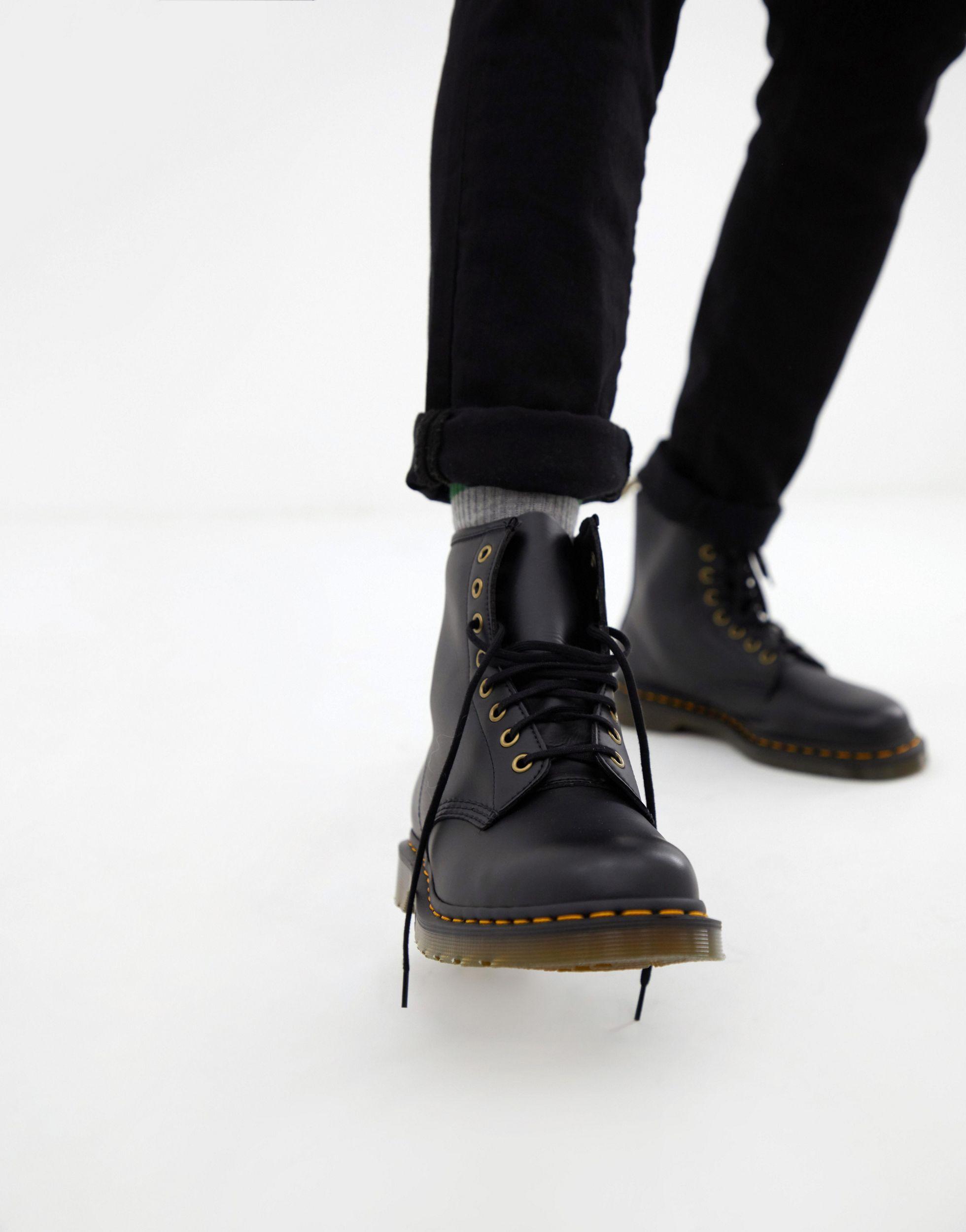 Dr. Martens Vegan 1460 8-eye Boots in Black for Men | Lyst