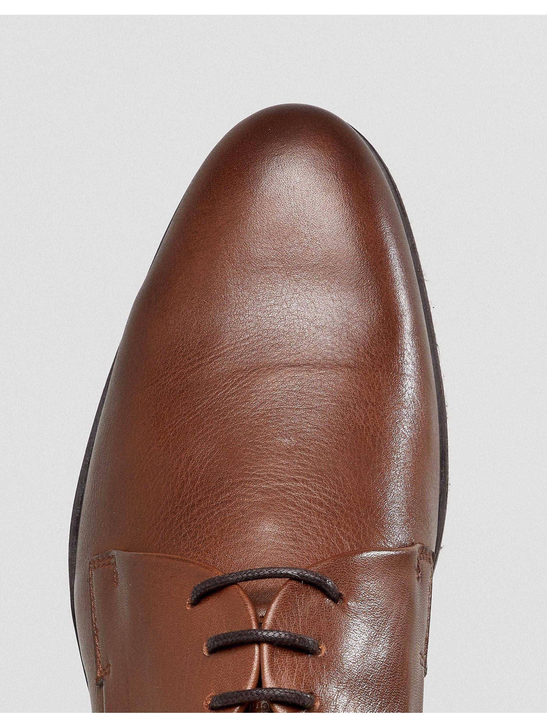 Jack & Jones Premium Leather Derby Shoes in Brown for Men | Lyst