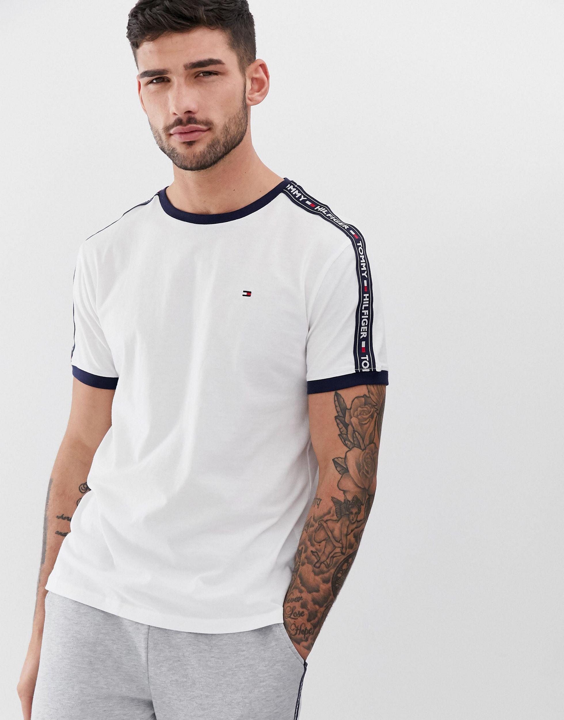 huid Alternatief bidden Tommy Hilfiger Authentic Lounge T-shirt Side Logo Taping in White for Men |  Lyst