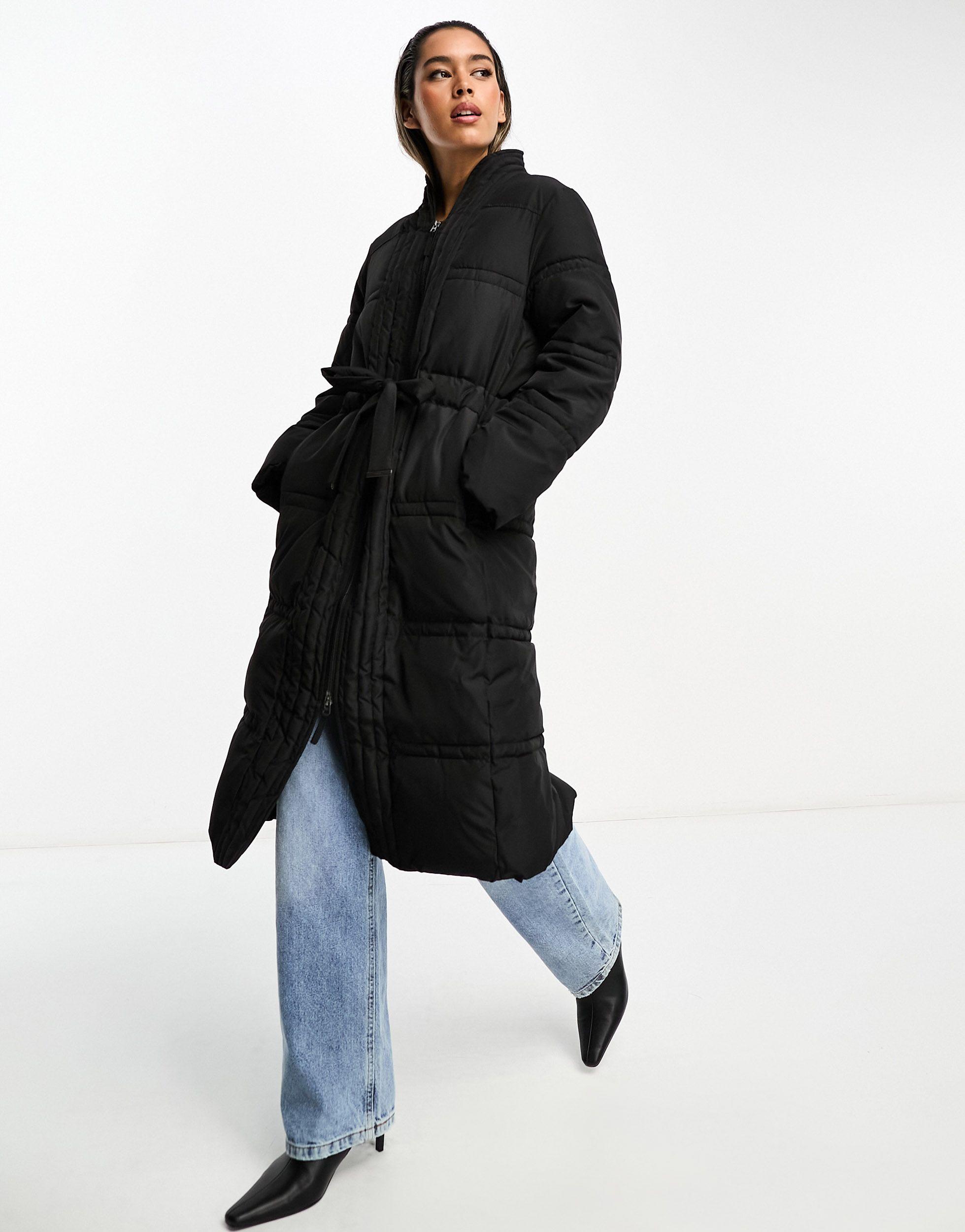 Tie waist hotsell puffer coat