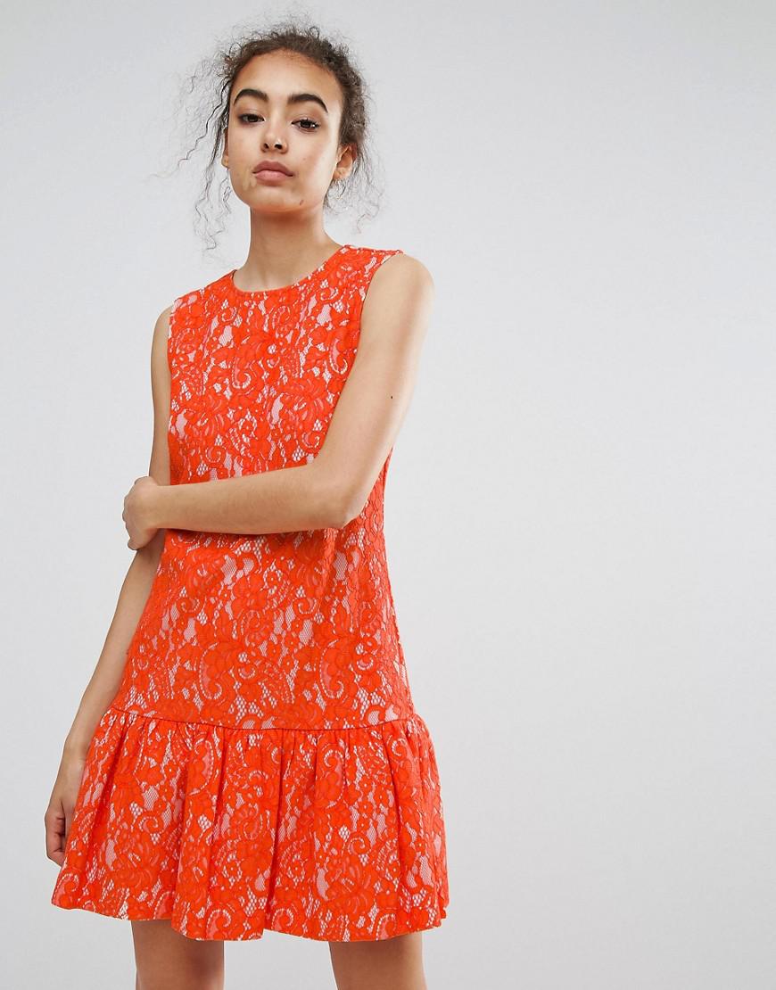 warehouse orange dress