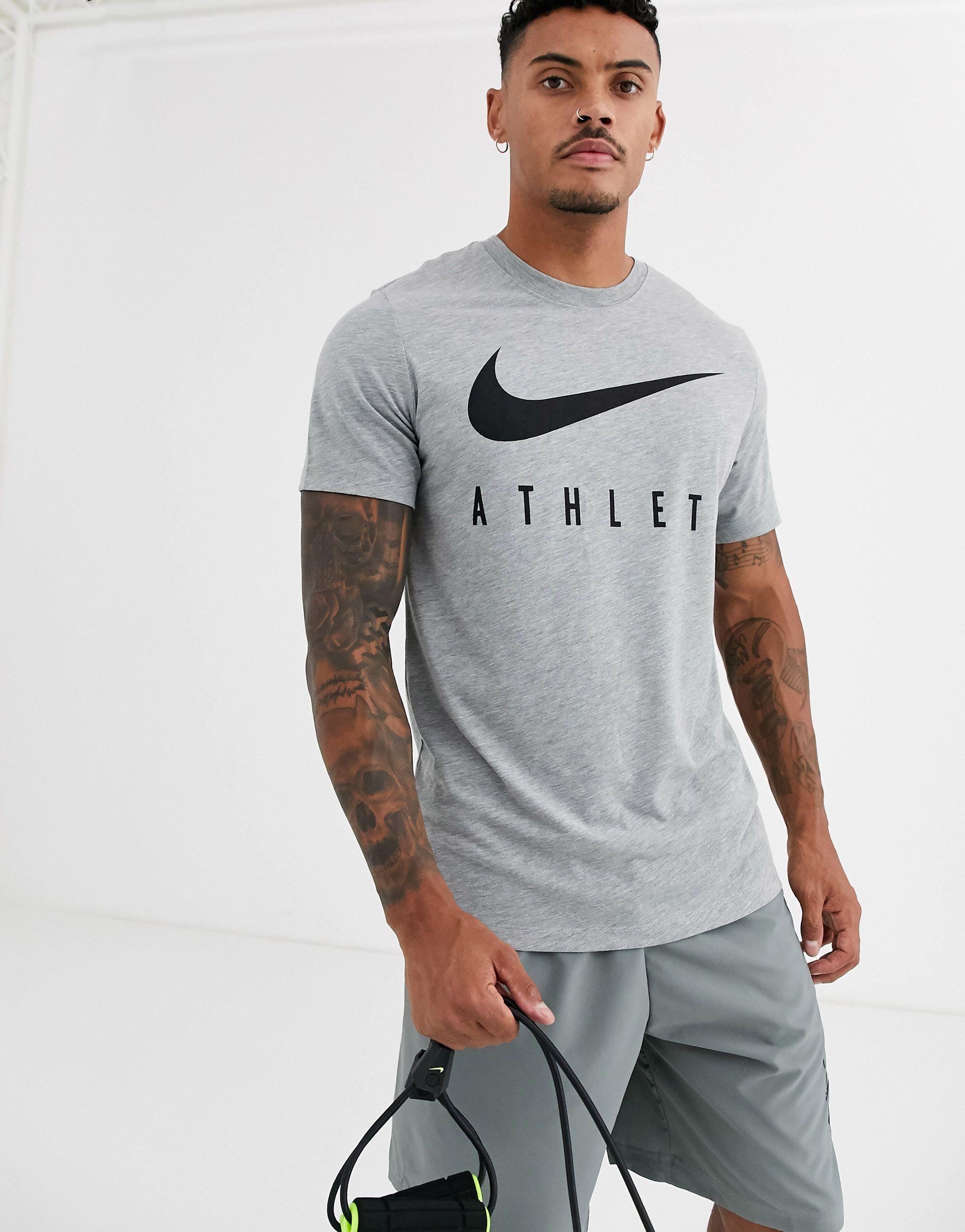 Nike Athlete T-shirt in Gray for Men | Lyst