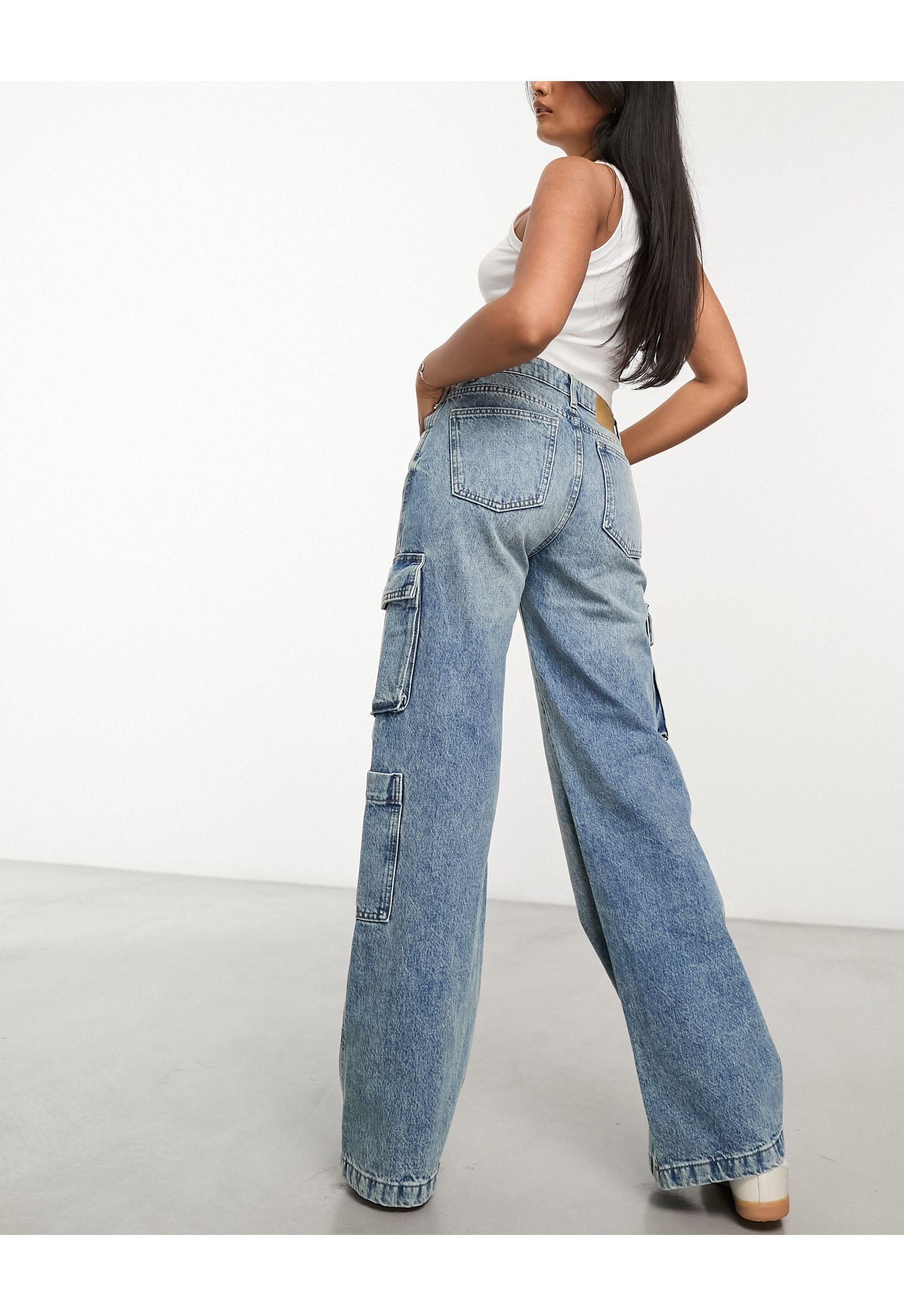 Cotton On Cotton On Cargo Wide Leg Jeans in Blue Lyst UK