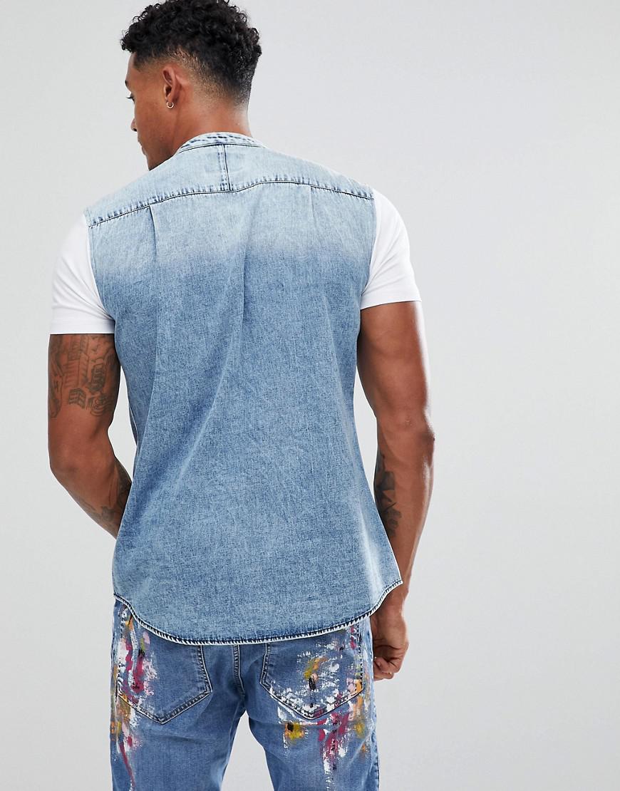 siksilk denim shirt
