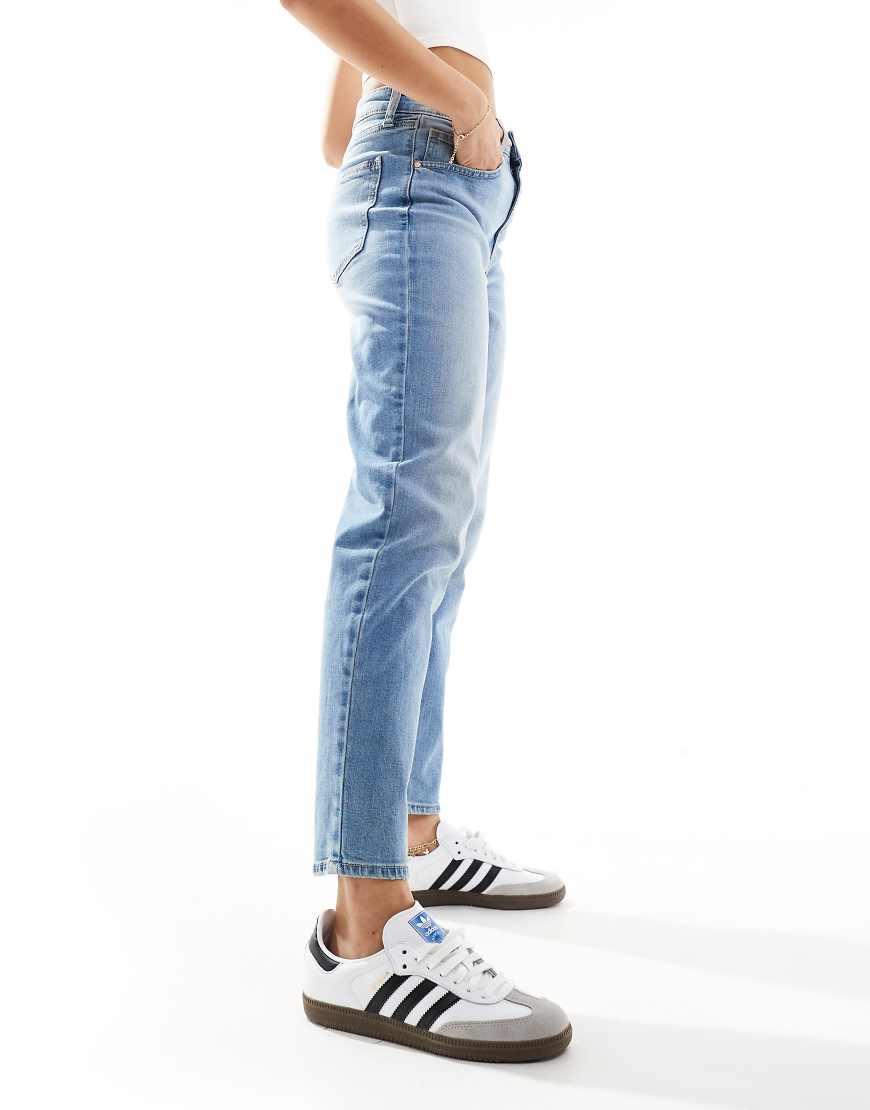 Bershka Comfort Fit Mom Jean in Blue Lyst UK
