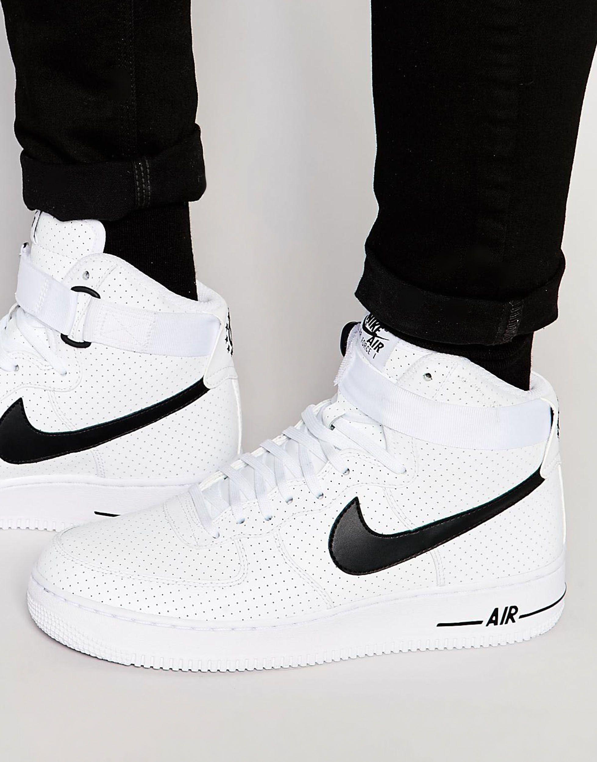 Nike Air Force 1 High '07 Trainers in Black for Men | Lyst Australia