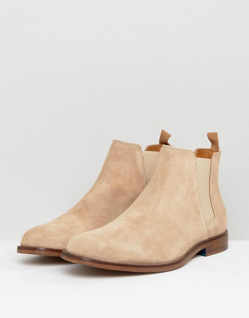 ALDO Vianello Suede Chelsea Boots In Stone for Men - Lyst