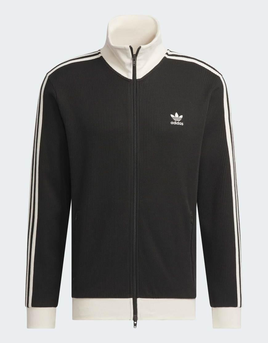 adidas Originals Waffle Basketball Track Top in Black for Men