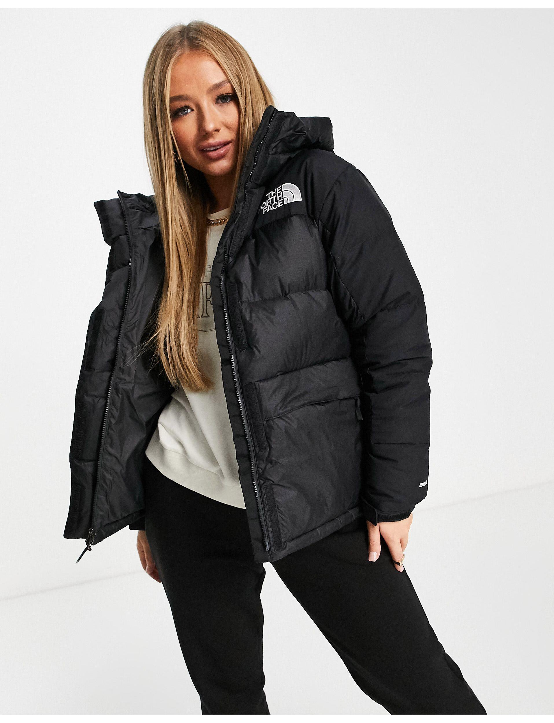 The North Face Himalayan Down Puffer Coat in Black | Lyst