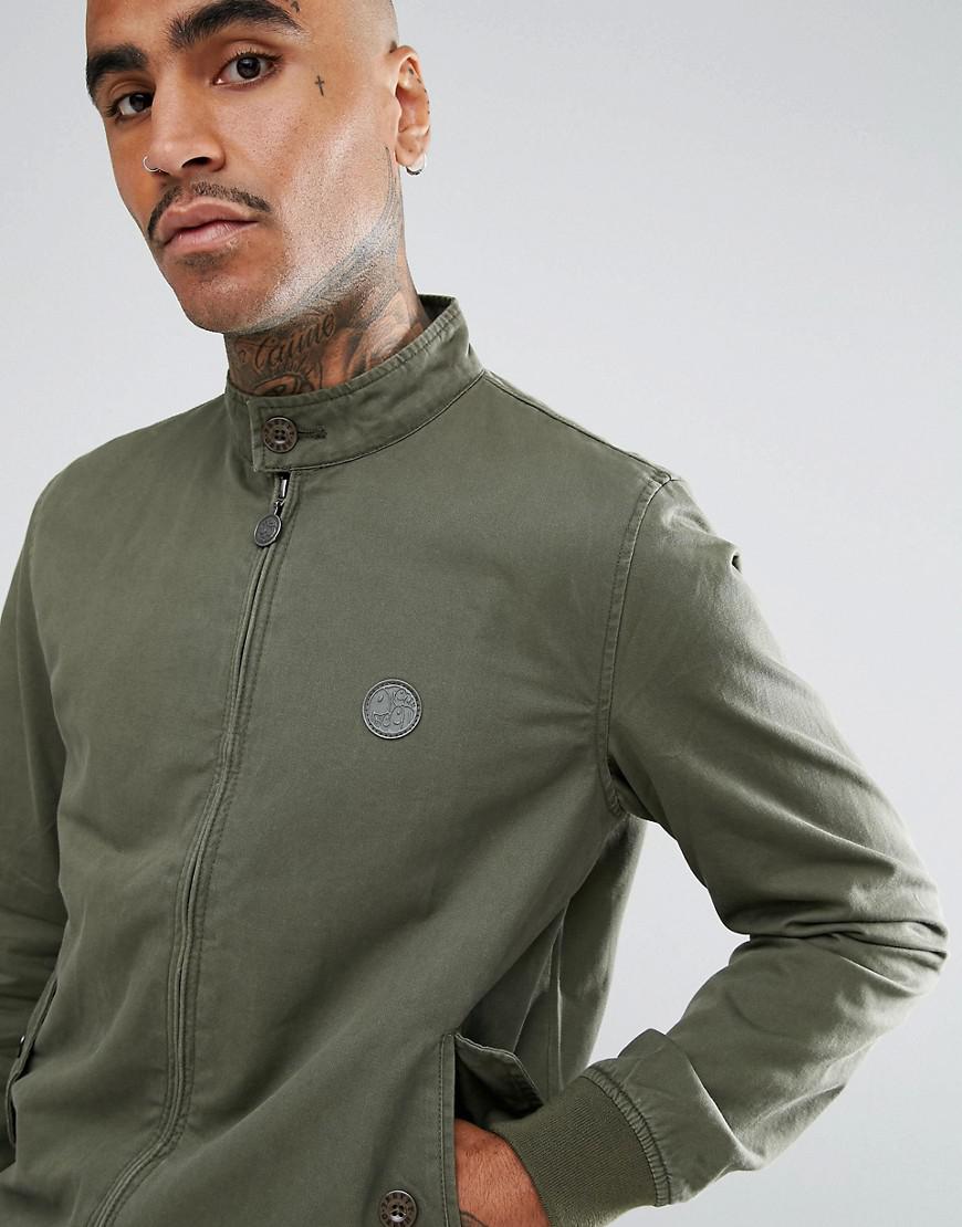 Pretty Green Cotton Harrington Jacket With Printed Paisley Lining In Green  for Men | Lyst