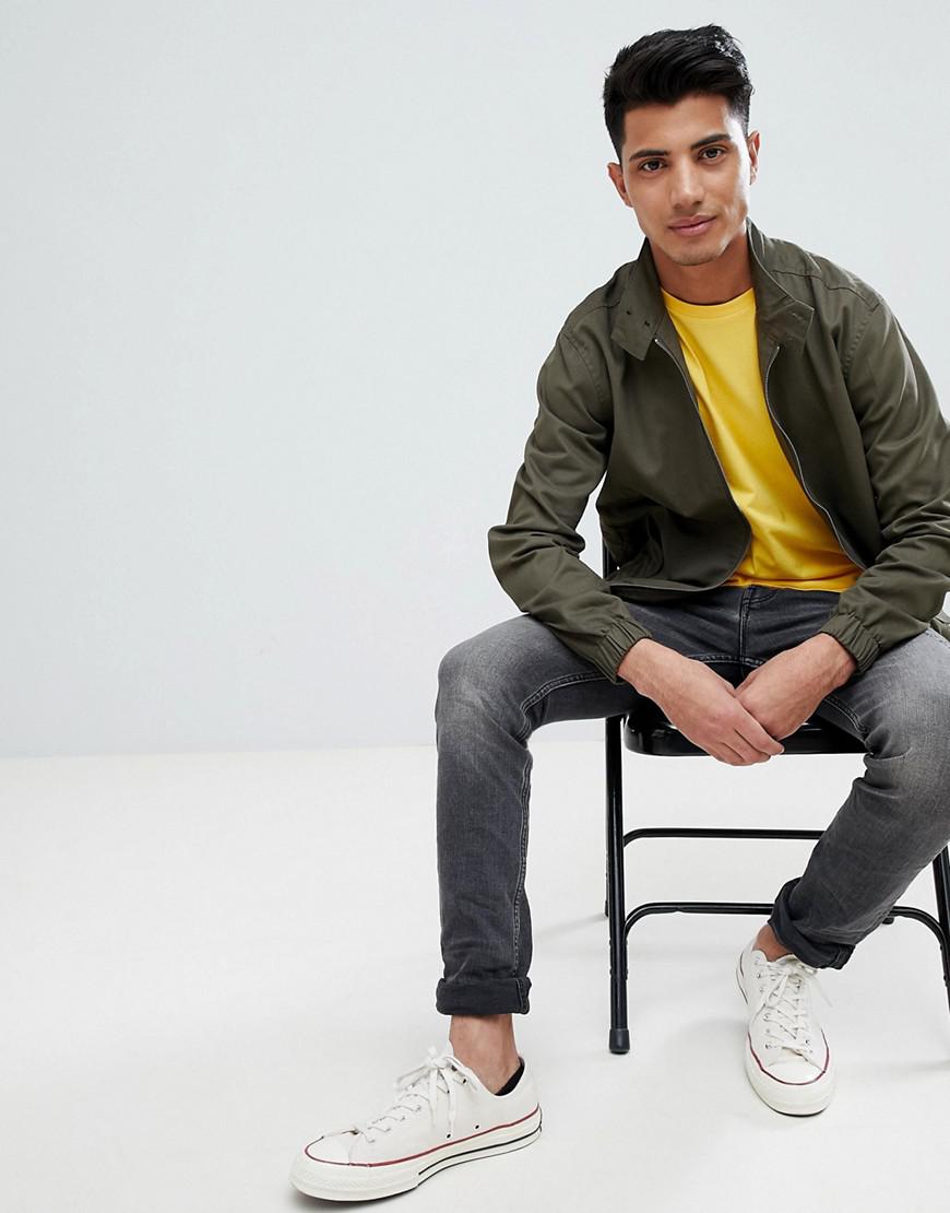 Download Threadbare Cotton Check Lined Harrington Jacket in Green ...