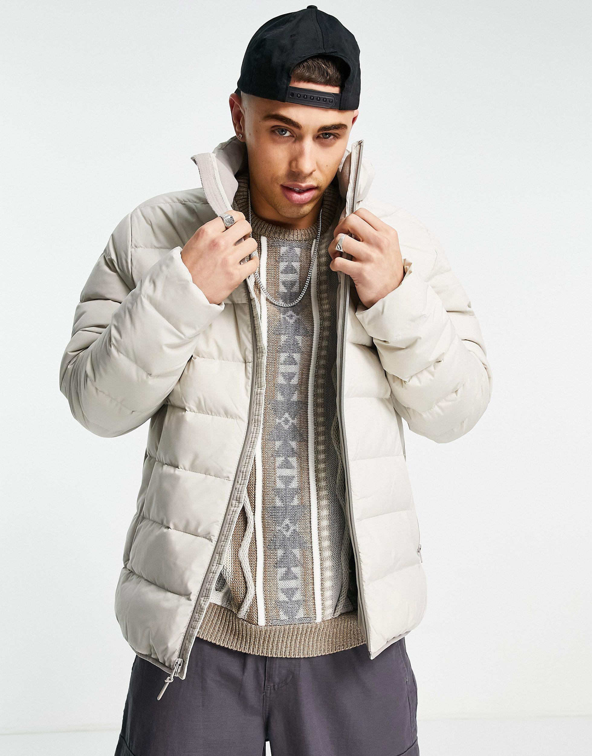 Abercrombie & Fitch Lightweight Hooded Puffer Jacket in Gray for Men | Lyst
