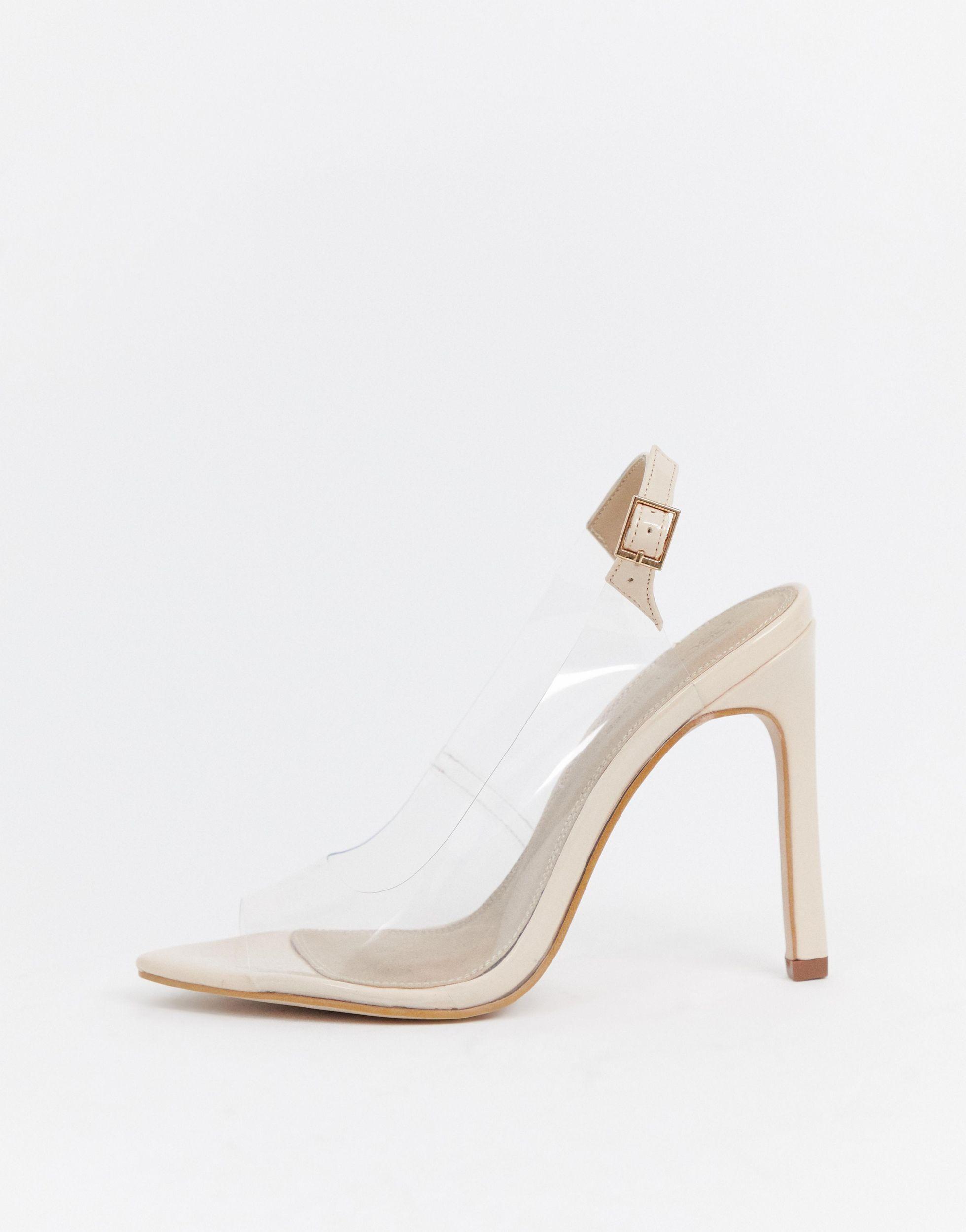asos clear heel shoes