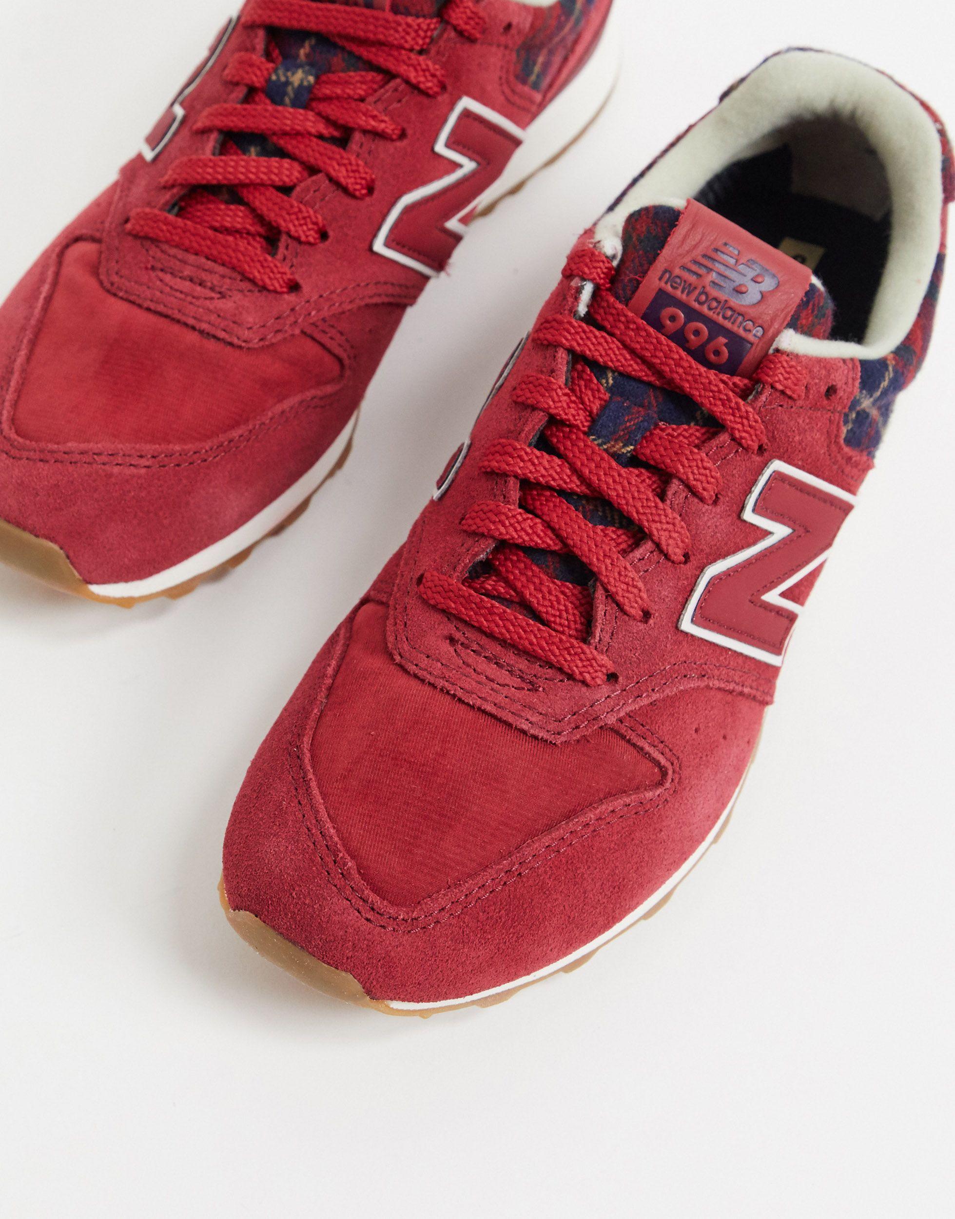 New Balance 996 Trainers Femmes Red Low Top Trainers | Lyst