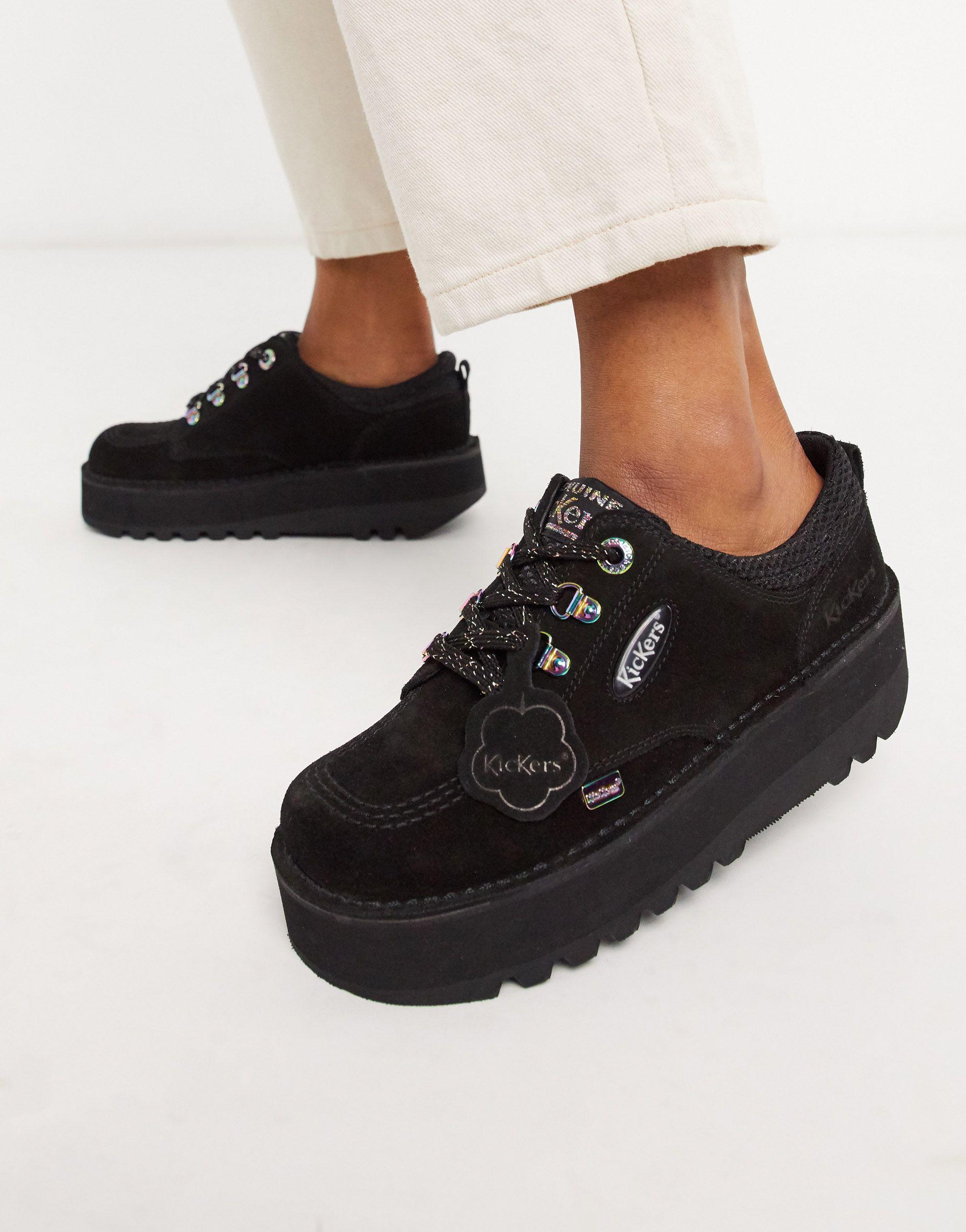 Kickers Kick Lo Cosmik Chunky Shoes in Black Lyst UK
