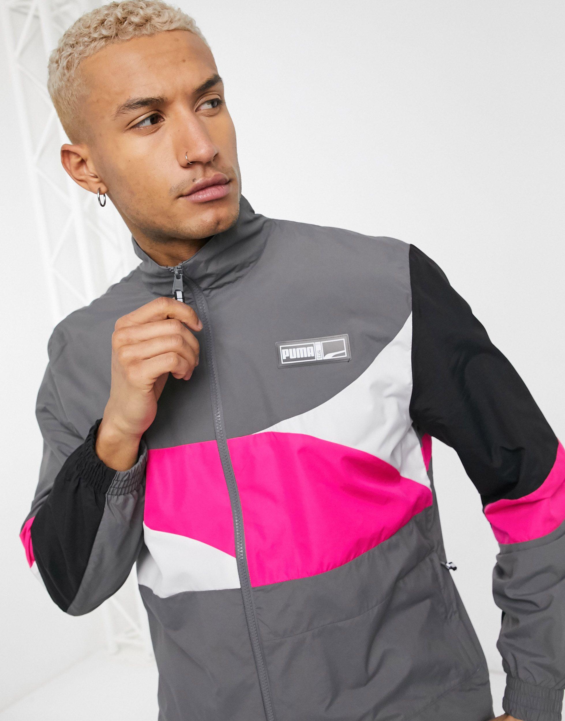 puma color block jacket