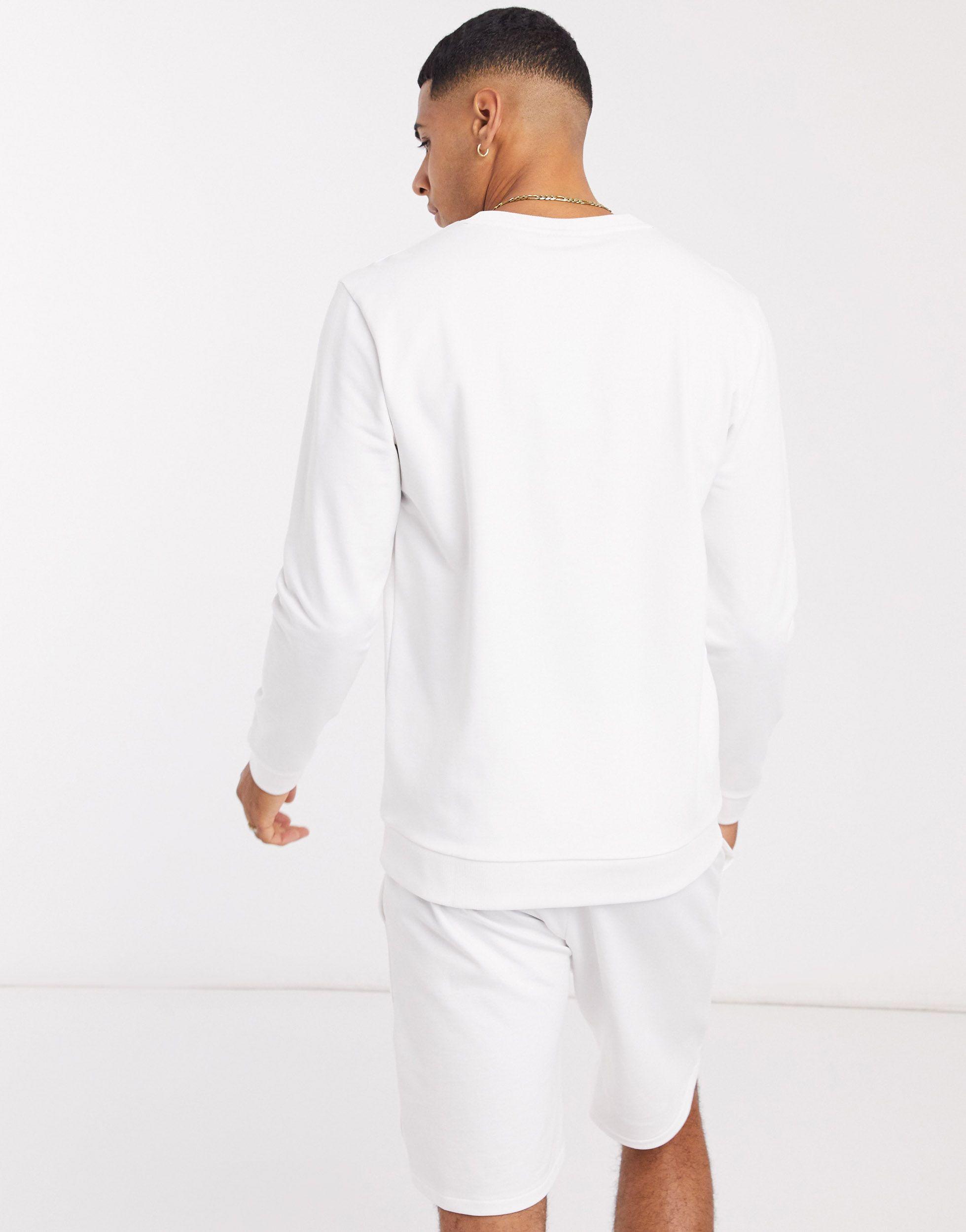 Sudadera blanca con logo en relieve Heritage BOSS by HUGO BOSS de hombre de  color Blanco | Lyst