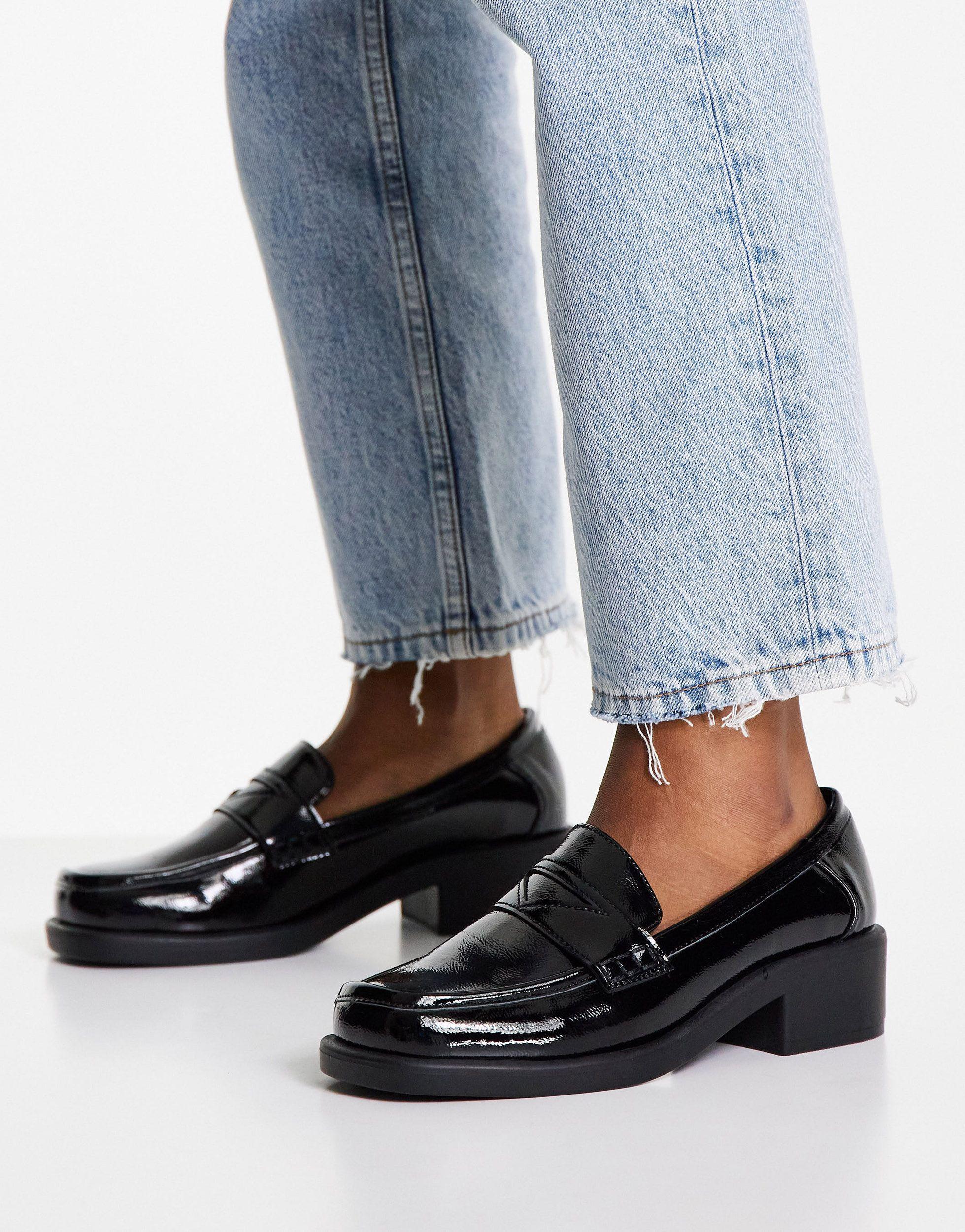 ASOS Melbourne 90's Chunky Loafers in Black | Lyst