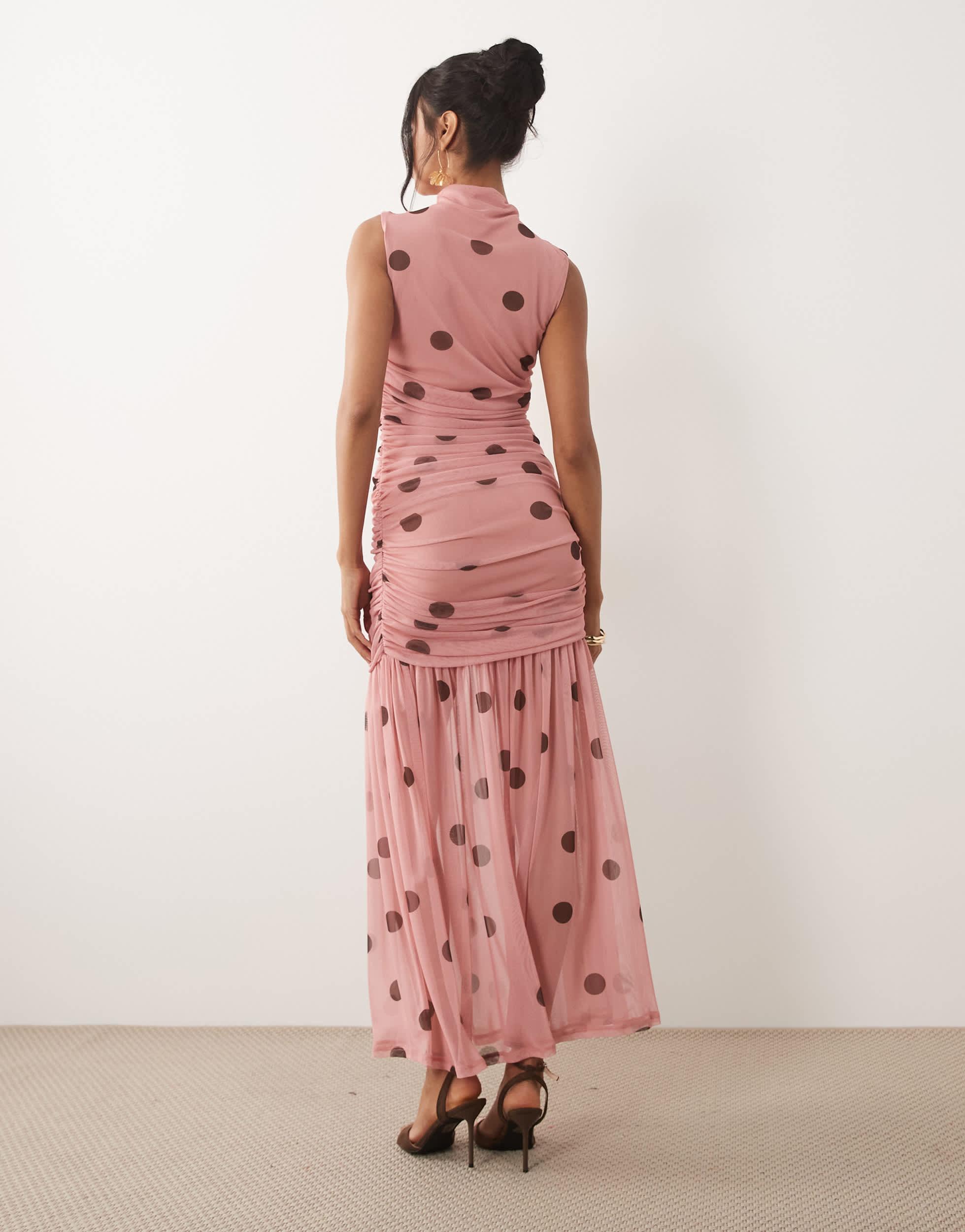 asos hot pink dress ASOS LUXE ruffle organza dress in hot pink
