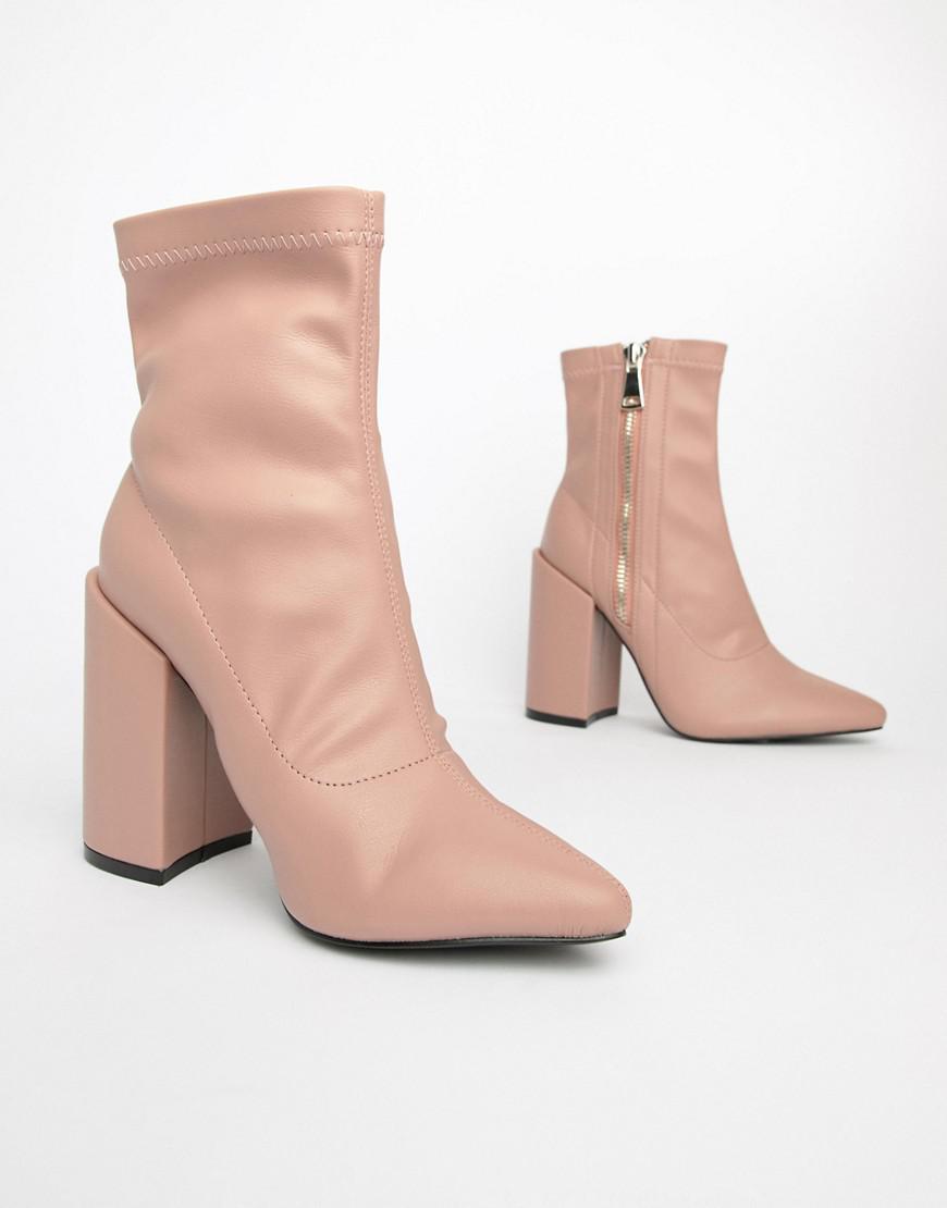 renzo sock fit ankle boots in black