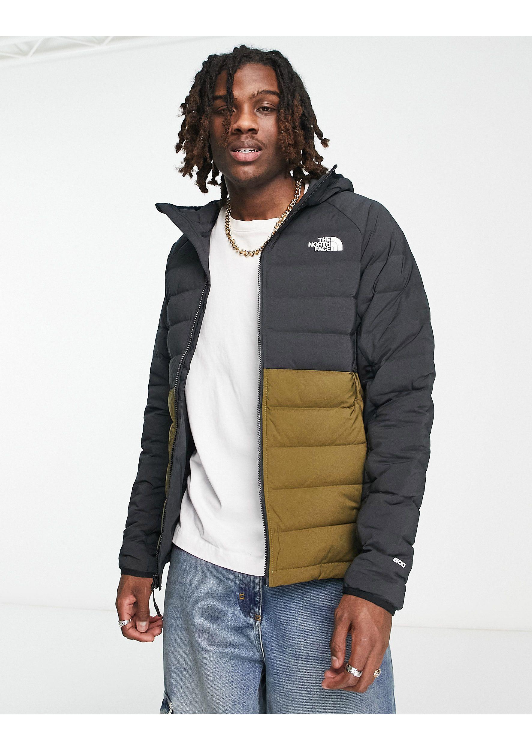 The North Face Belleview Stretch Down Puffer Hooded Jacket In Gray ...