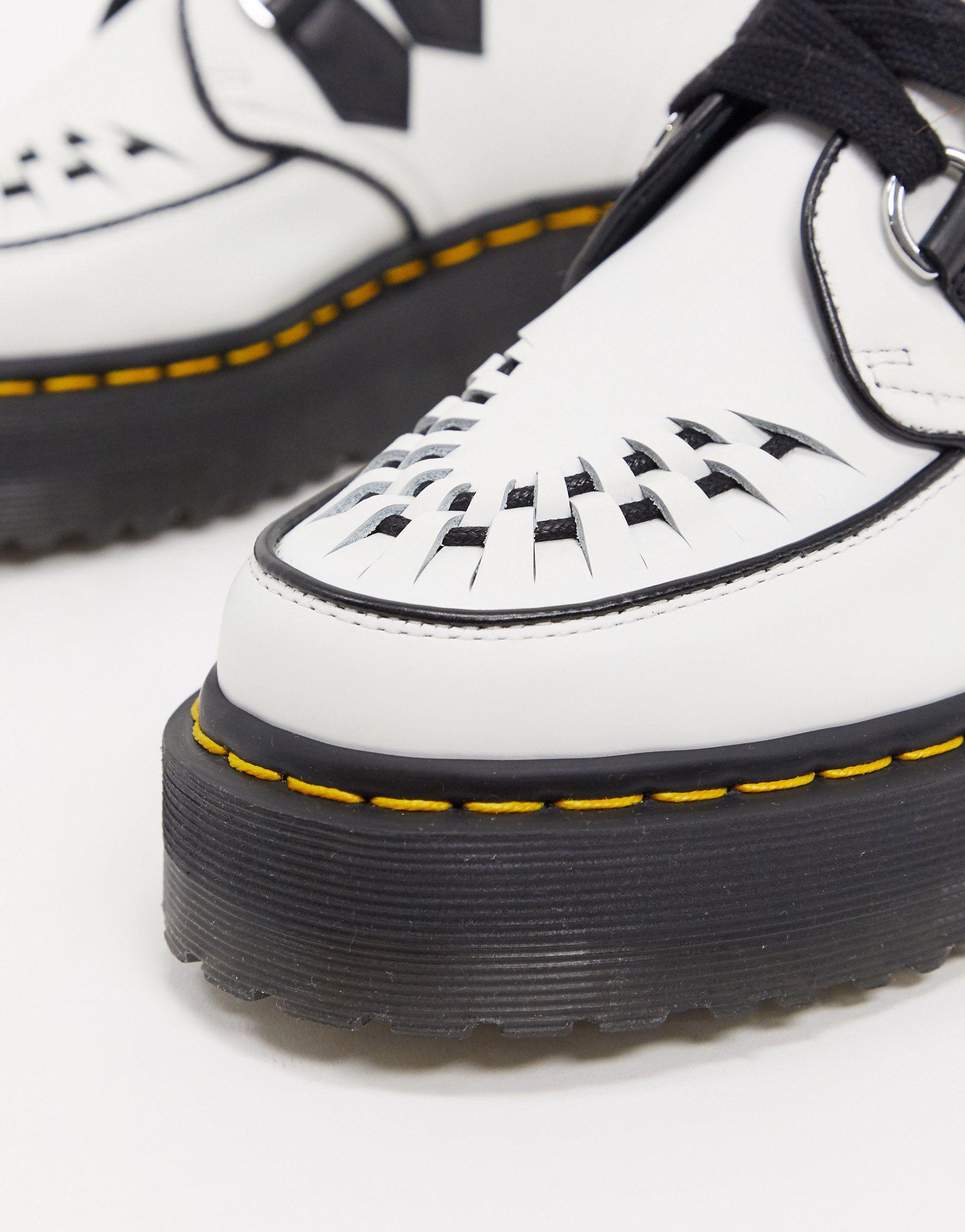 Dr. Martens Sidney Chunky Creeper Flat Shoes in Black | Lyst Australia