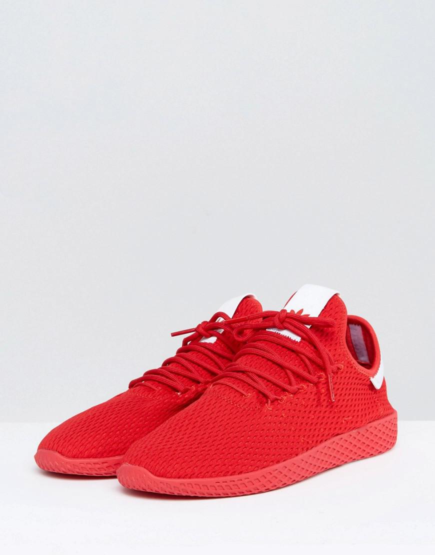 adidas Originals Leather X Pharrell Williams Tennis Hu Trainers In Red  By8720 for Men | Lyst