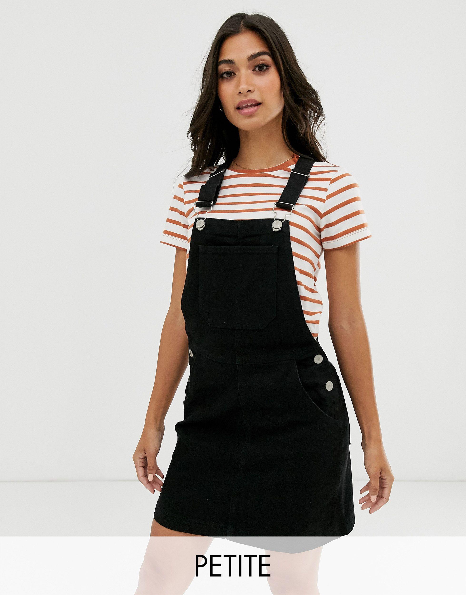 Brave Soul Corduroy Dungaree Dress With 