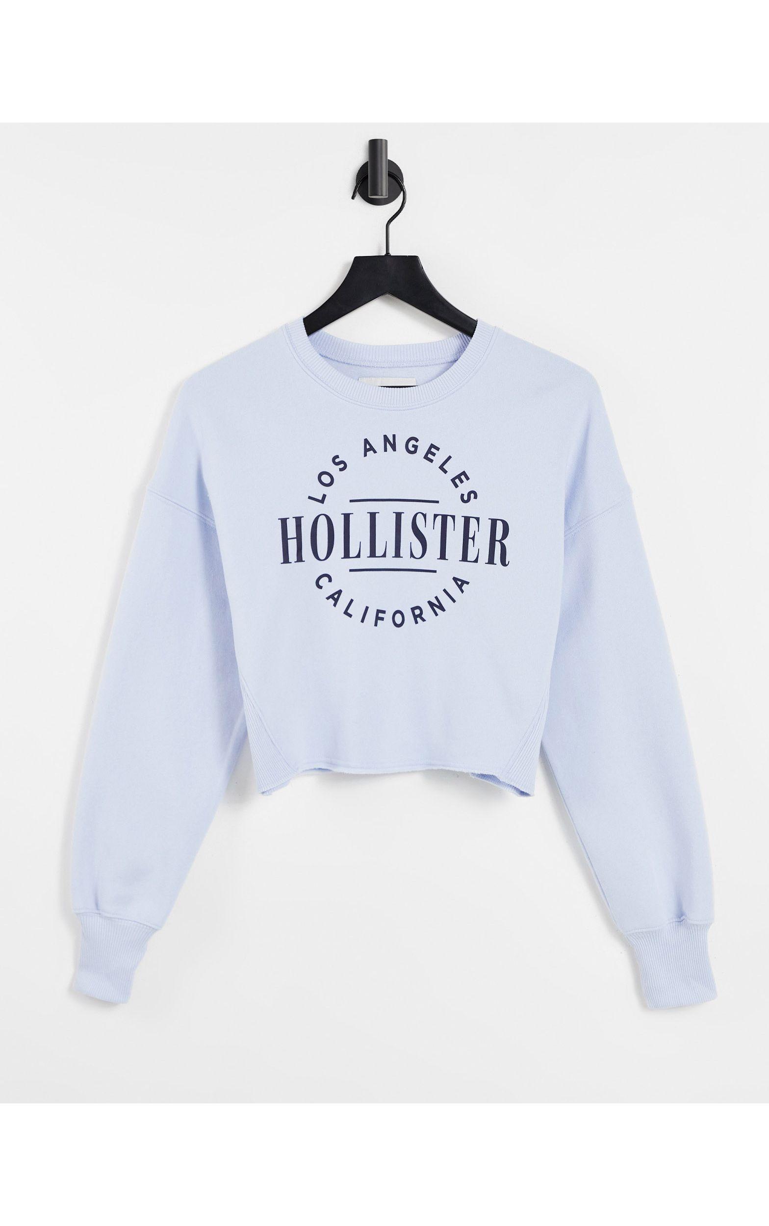 HOLLISTER Sudadera offwhite / azul claro / negro - GLAMI.es