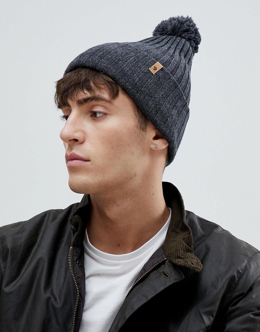 Fjallraven Wool Byron Solid Pom Hat in Dark Grey (Gray) for Men - Lyst