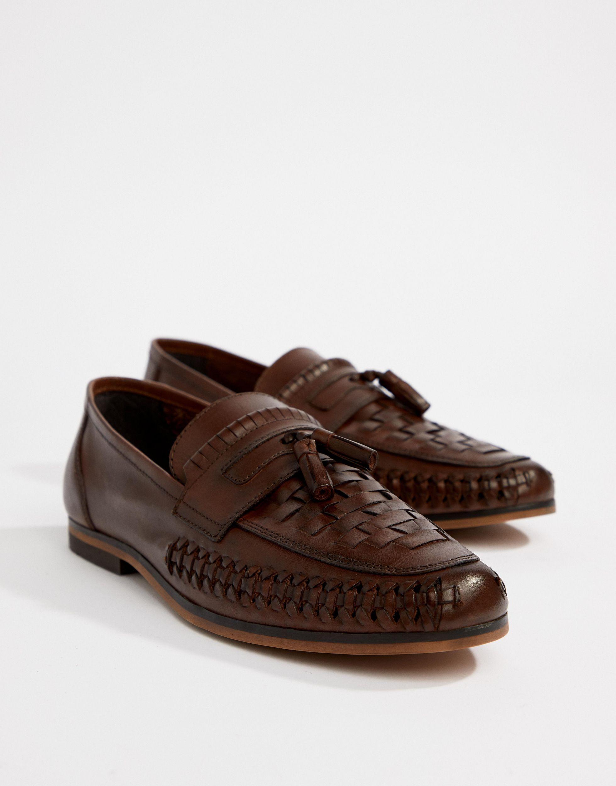 wide fit brown loafers